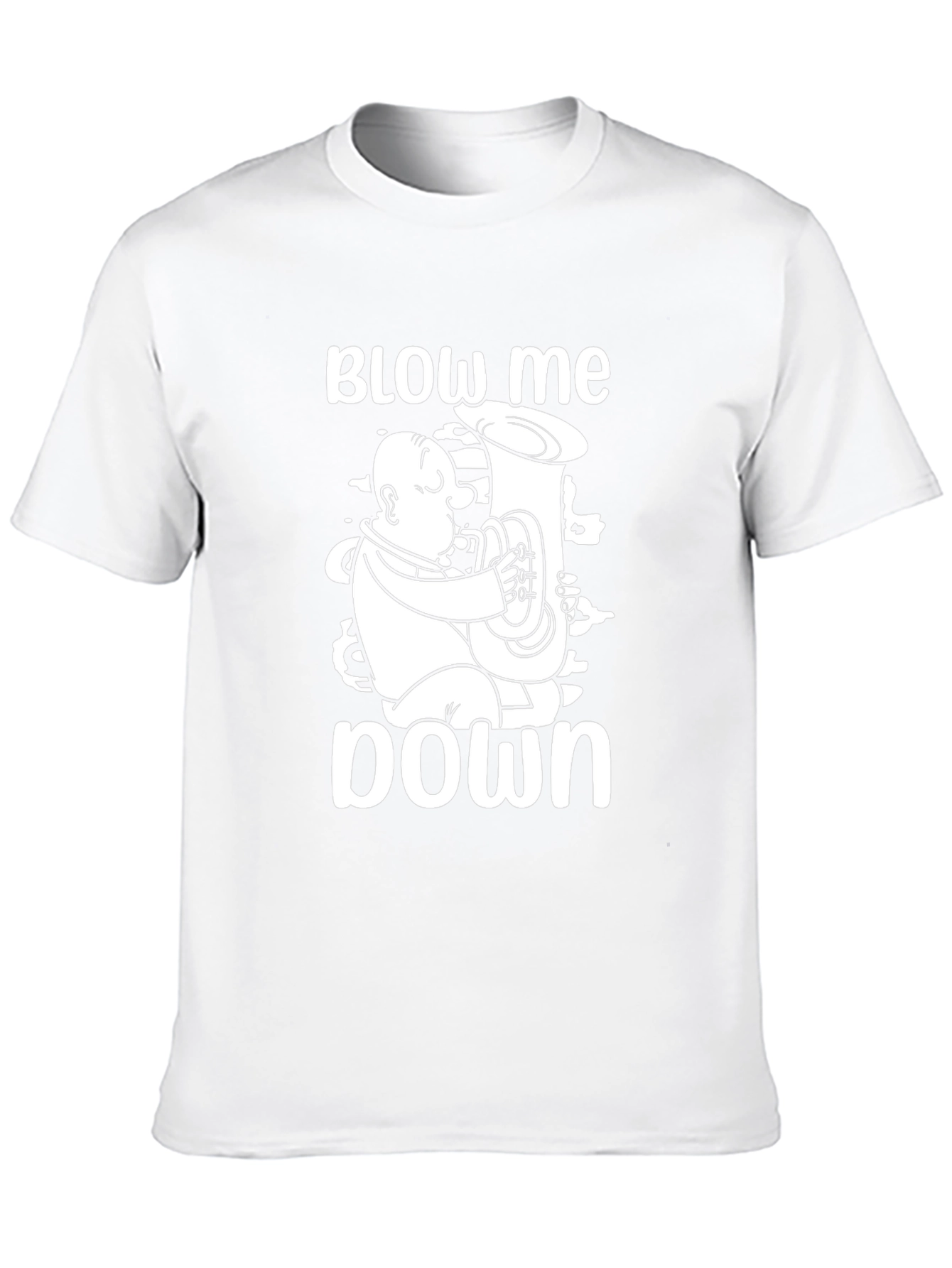 Black Blow Me Down Tuba Player Graphic Tee view 10