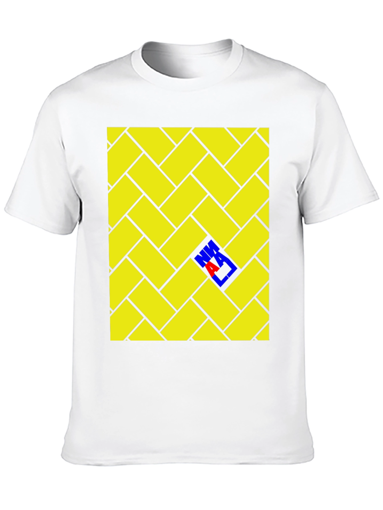 Black Herringbone Patterned T-Shirt with Color Accent view 10