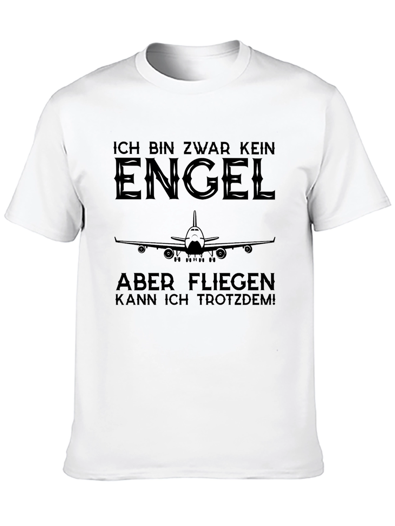 Black Ich Bin Zwar Kein Engel T-Shirt view 10