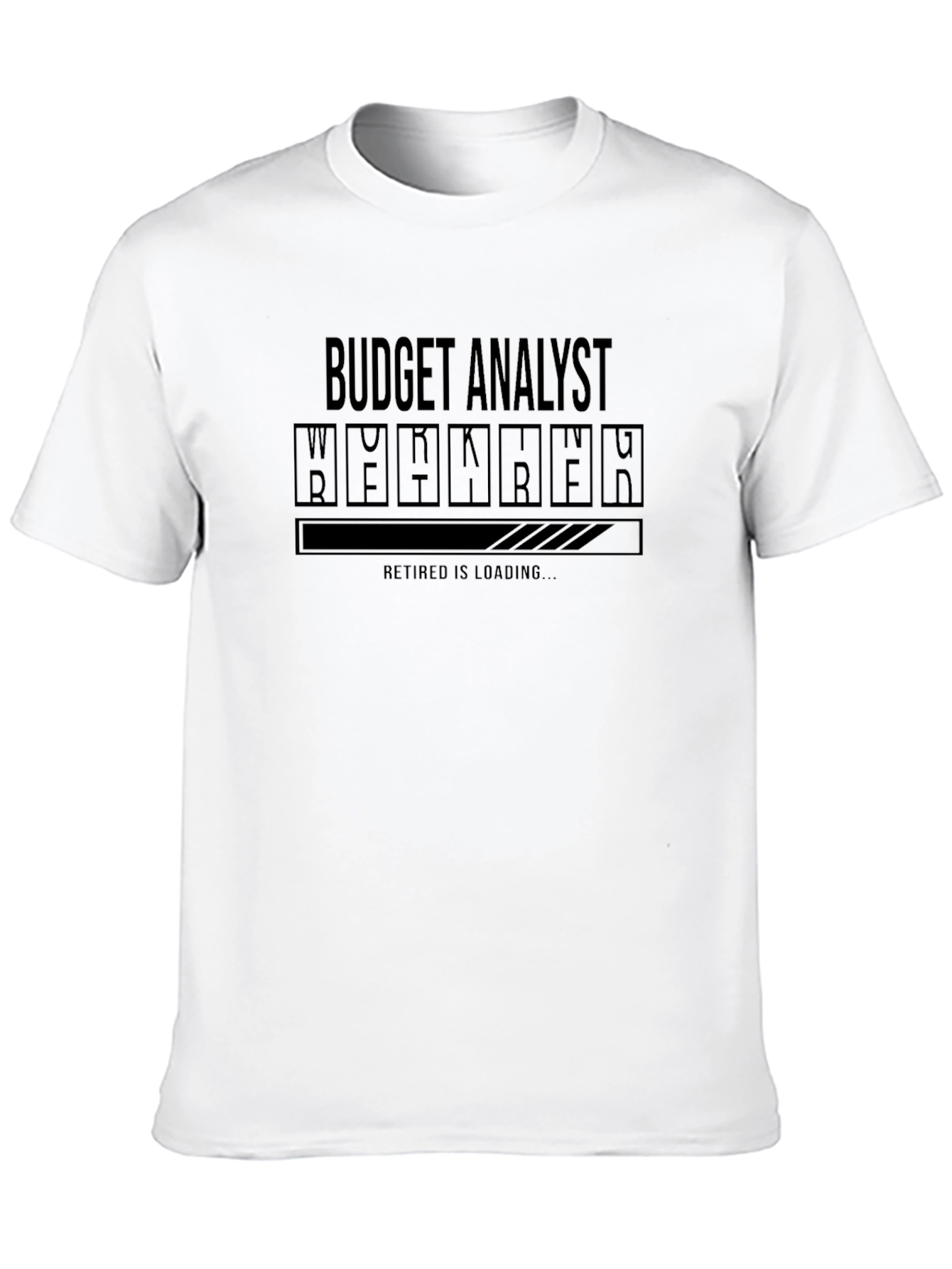 Black Budget Analyst Retirement Loading T-Shirt view 10