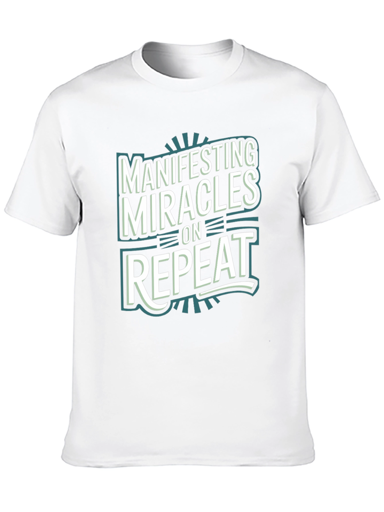 Black Manifesting Miracles On Repeat Black Graphic Tee view 10