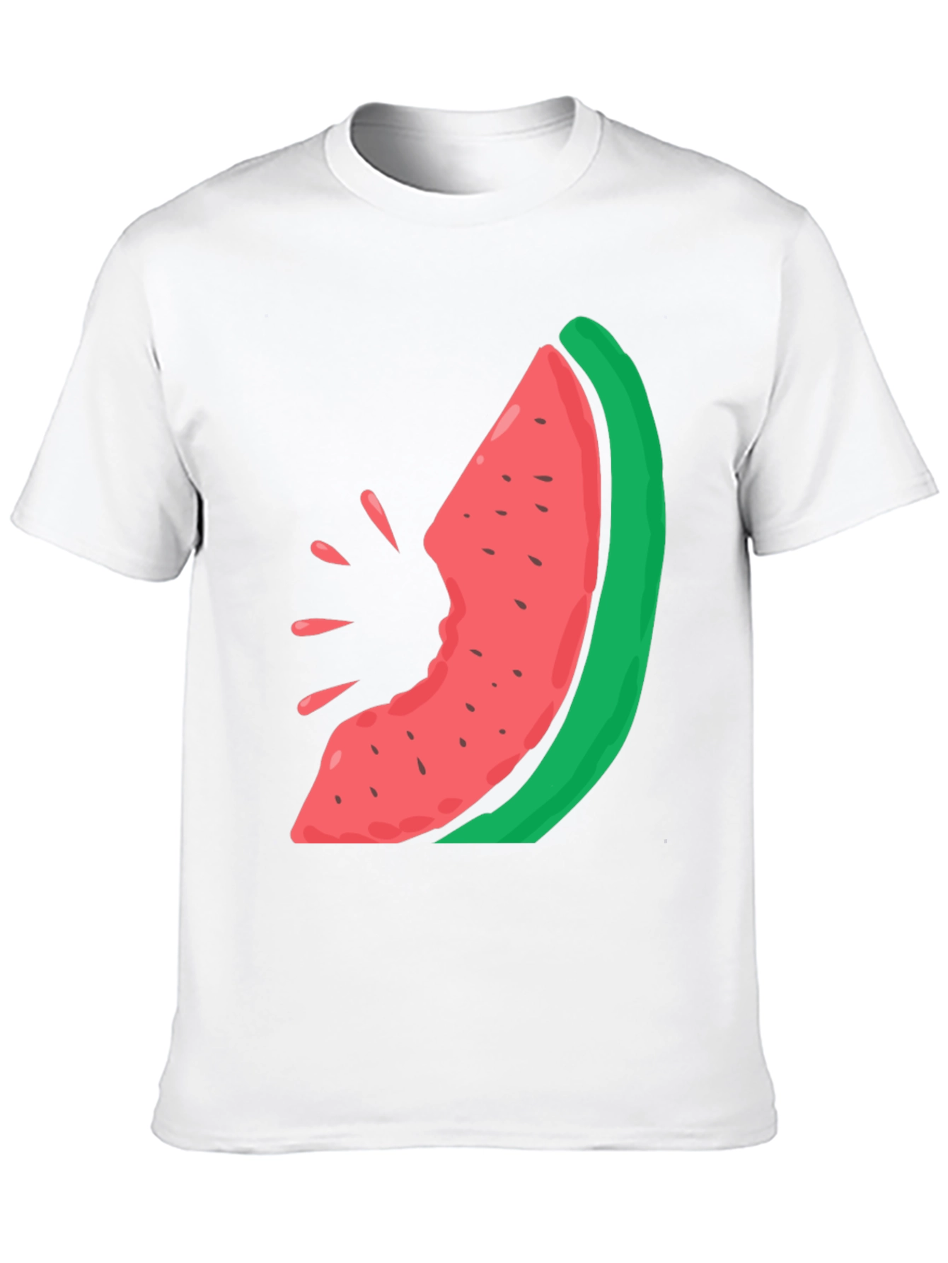 Black Watermelon Bite Graphic Tee - Casual Summer Style view 10