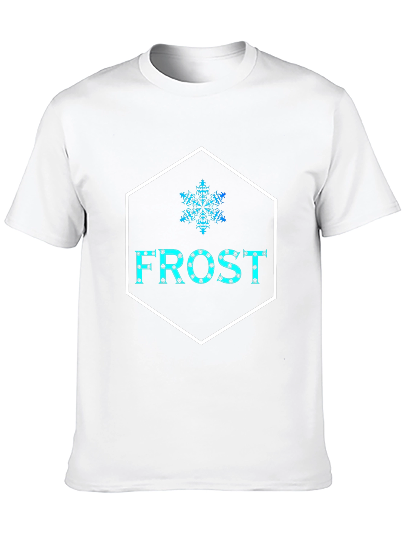 Black Frost Snowflake Graphic Black T-Shirt view 10