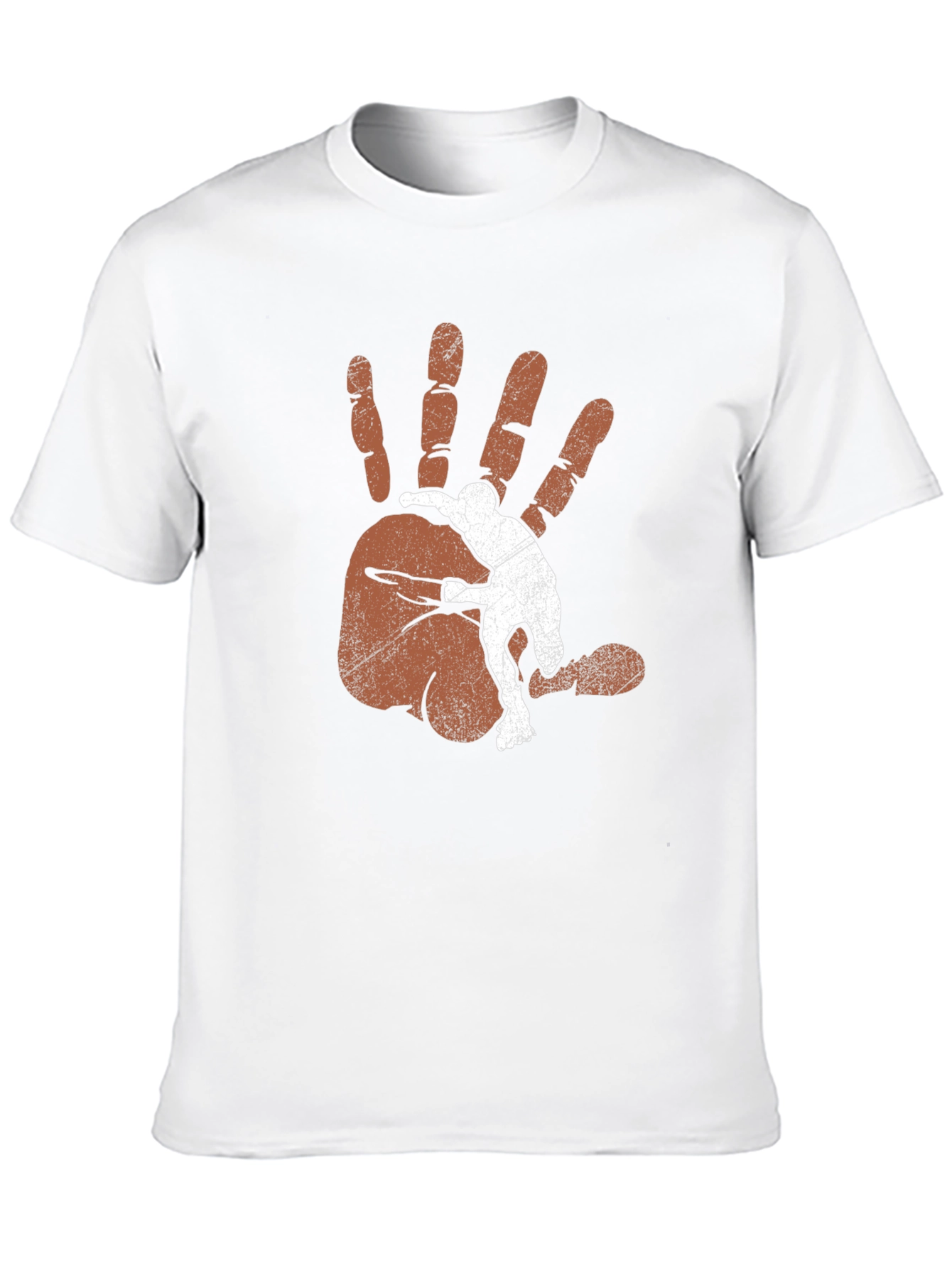 Black Man's Graphic Tee - Hand Print Design view 10