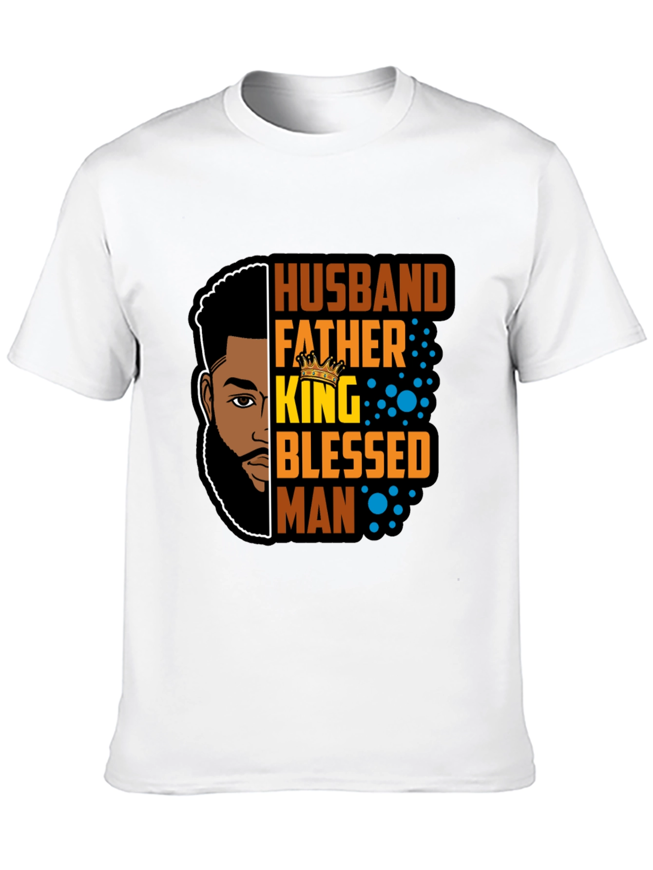 Black Husband Father King Blessed Man Black T-Shirt view 10