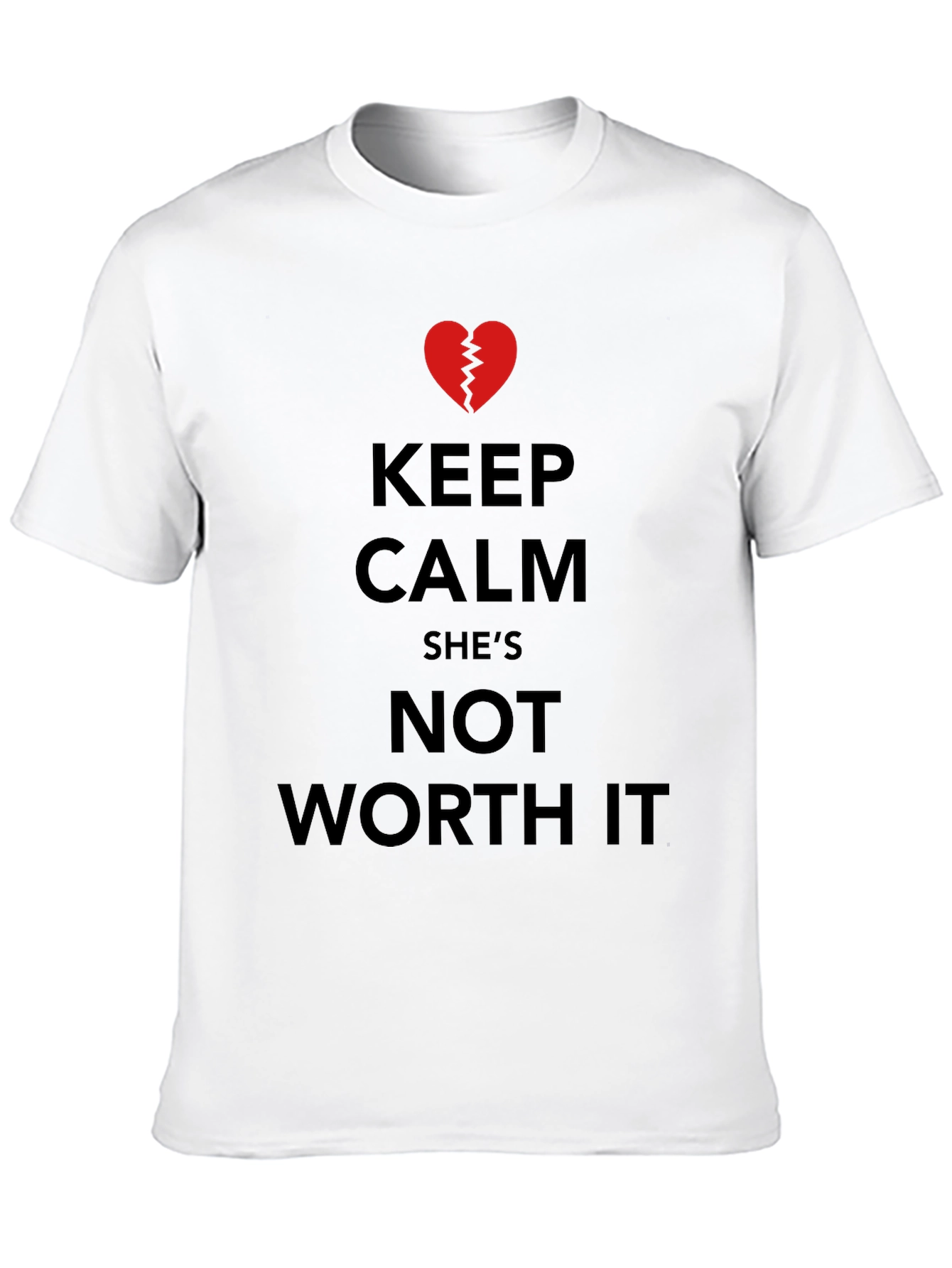 Black Keep Calm She's Not Worth It - Graphic Tee view 10