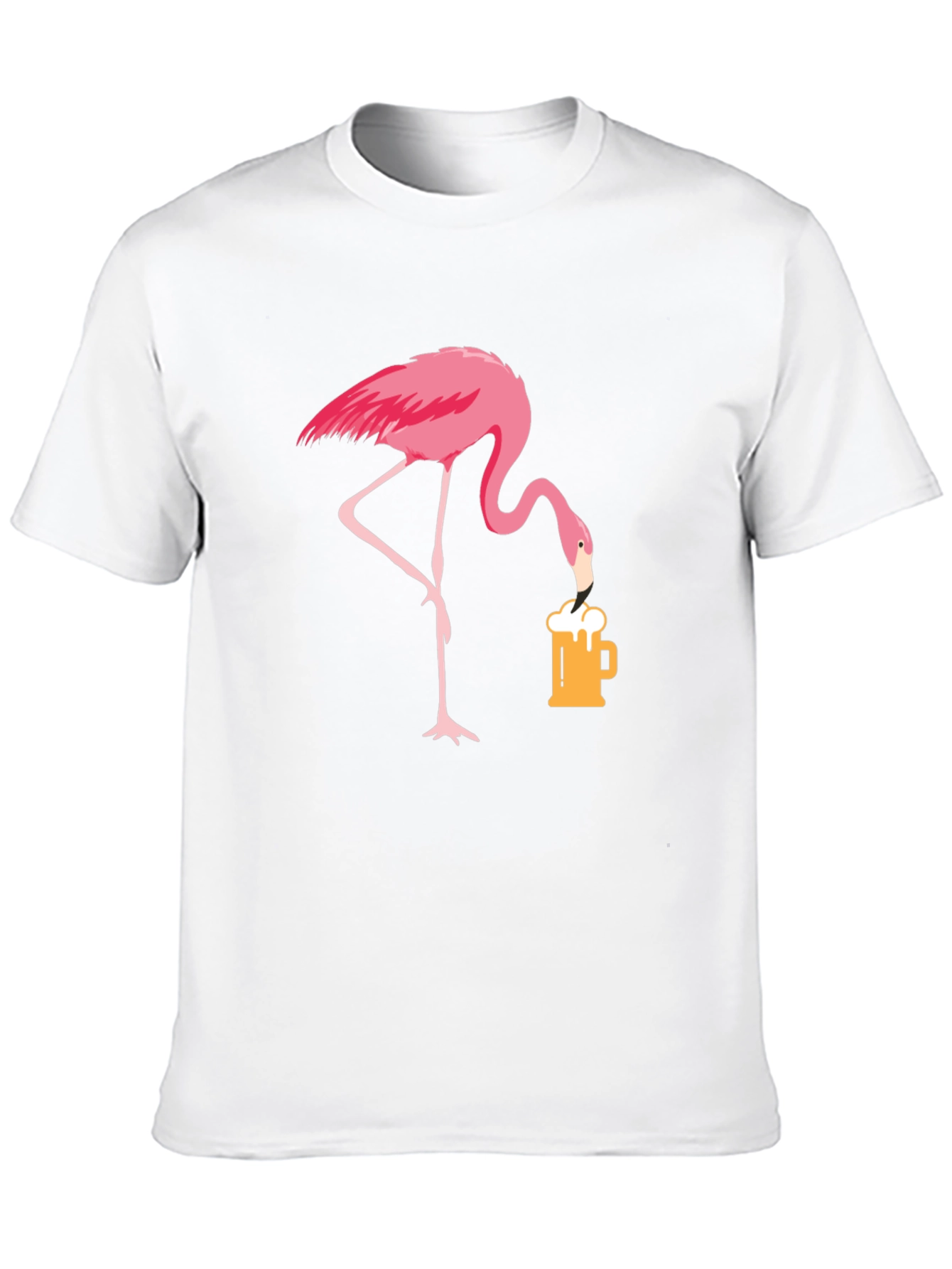 Black Flamingo Beer Lover T-Shirt - Casual Graphic Tee view 10
