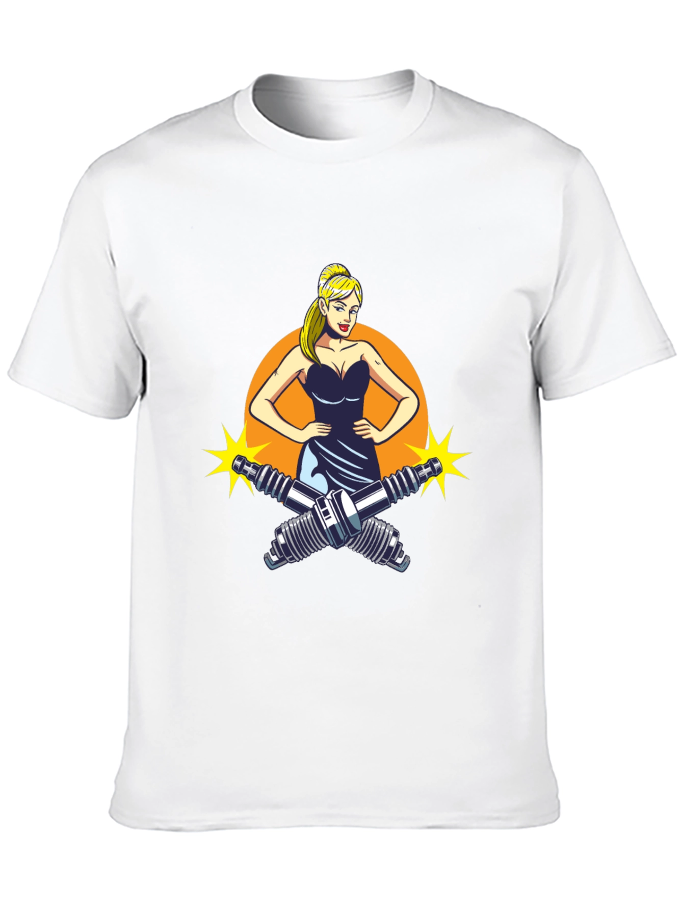Black Cool Mechanic Girl T-Shirt view 10