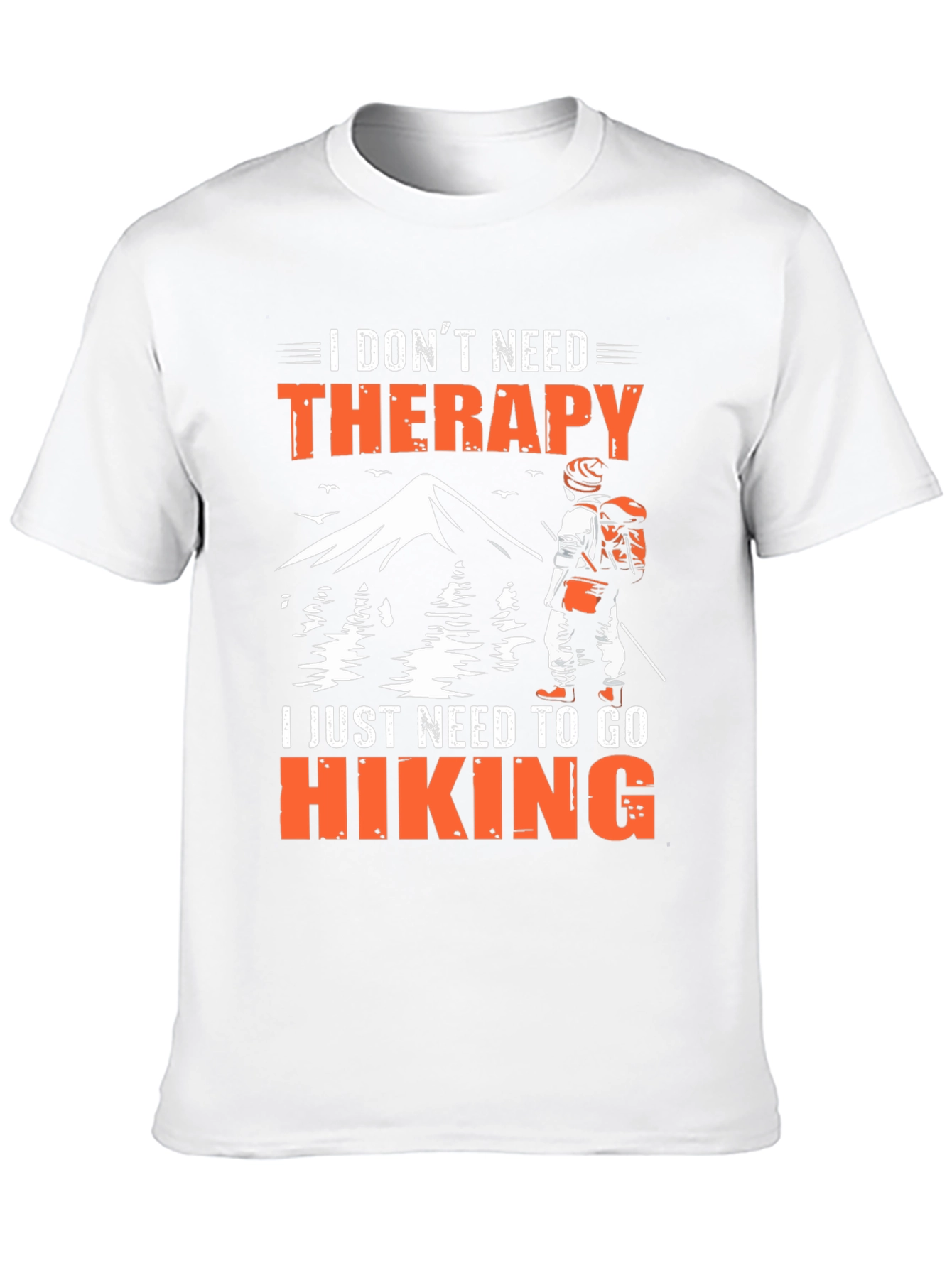 Black Hiking Therapy Graphic T-Shirt view 10