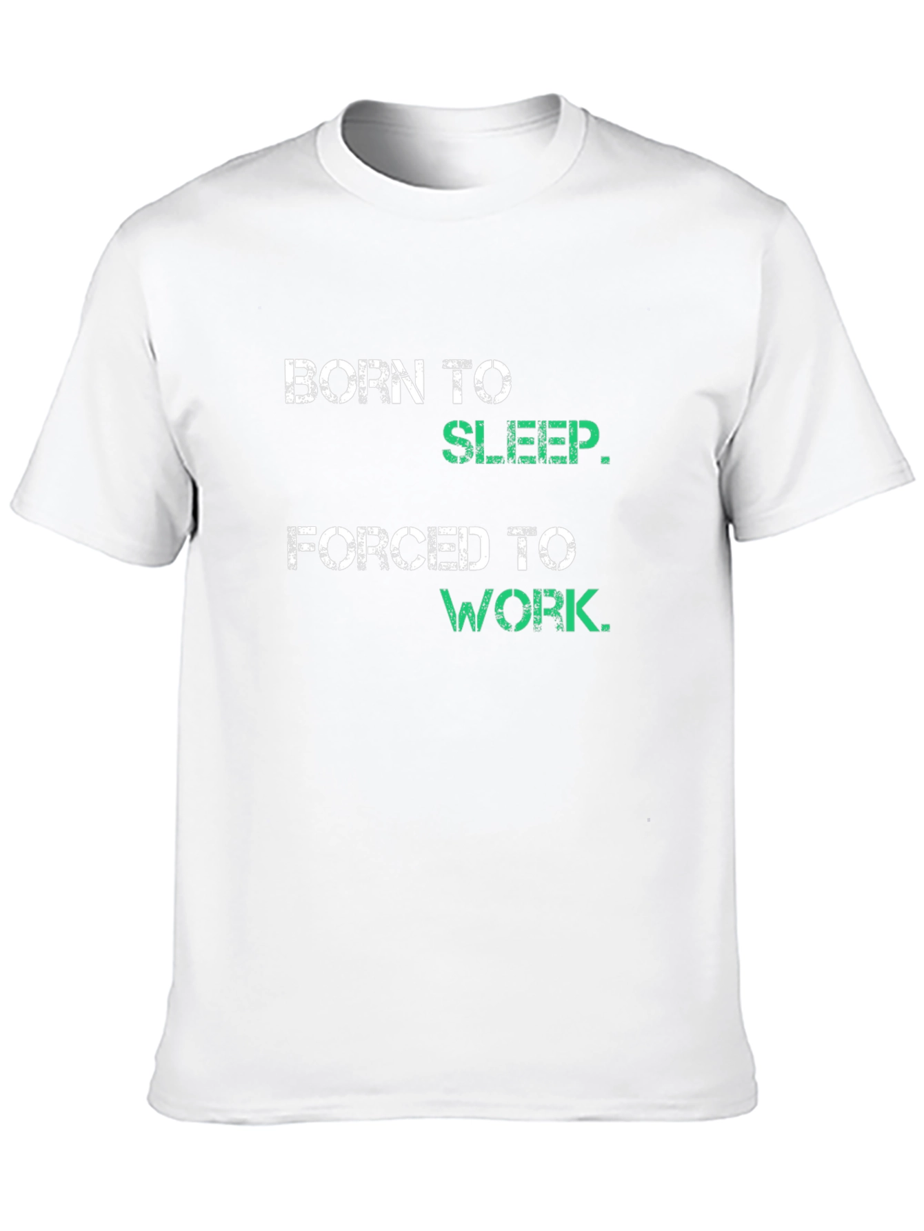 Black Born To Sleep T-Shirt - Funny Graphic Tee view 10