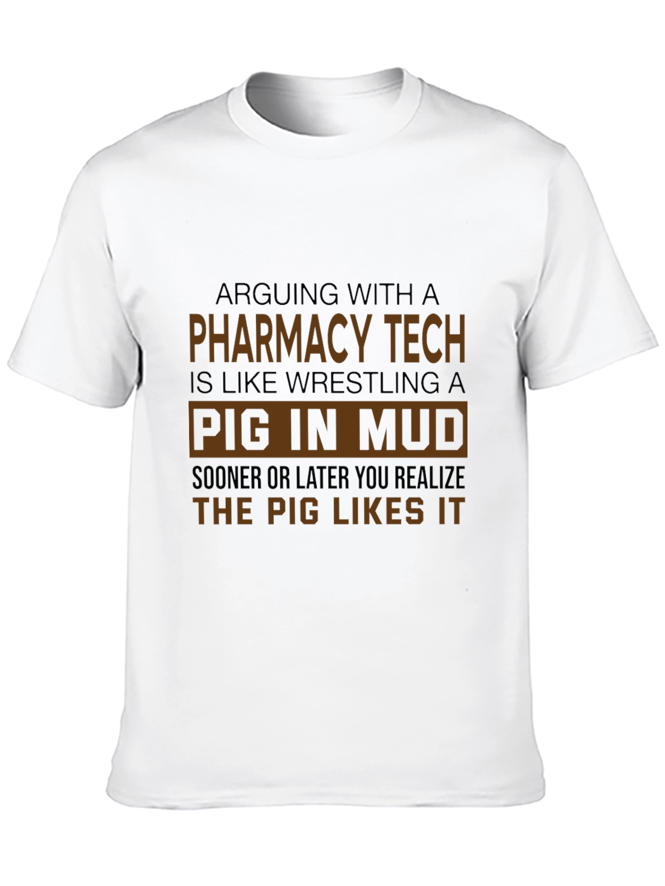Black Pharmacy Tech Pig in Mud T-Shirt view 10