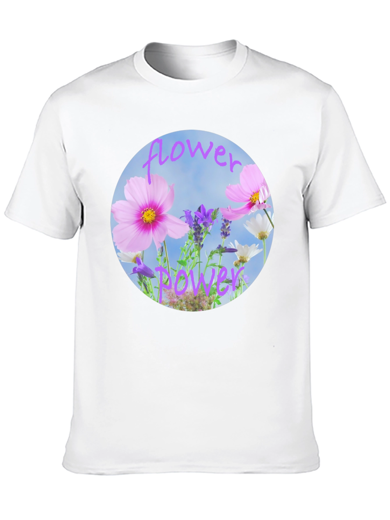 Flower Power Graphic Tee - Black Cotton T-Shirt - 10