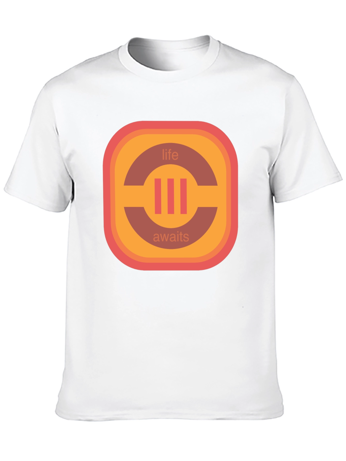 Black Retro Life Awaits Graphic Tee view 10