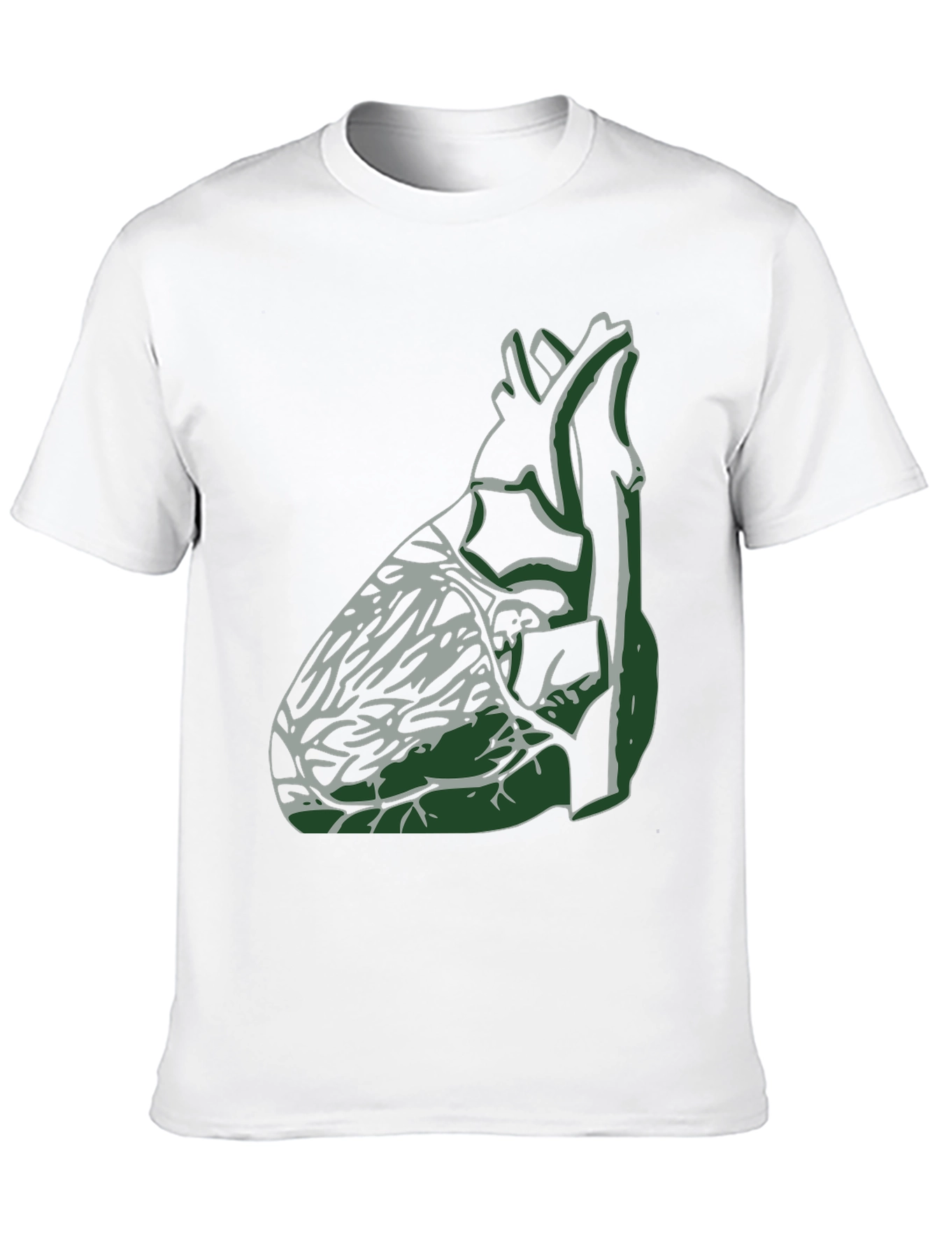 Black Anatomical Heart Graphic Tee - Unique Design view 10