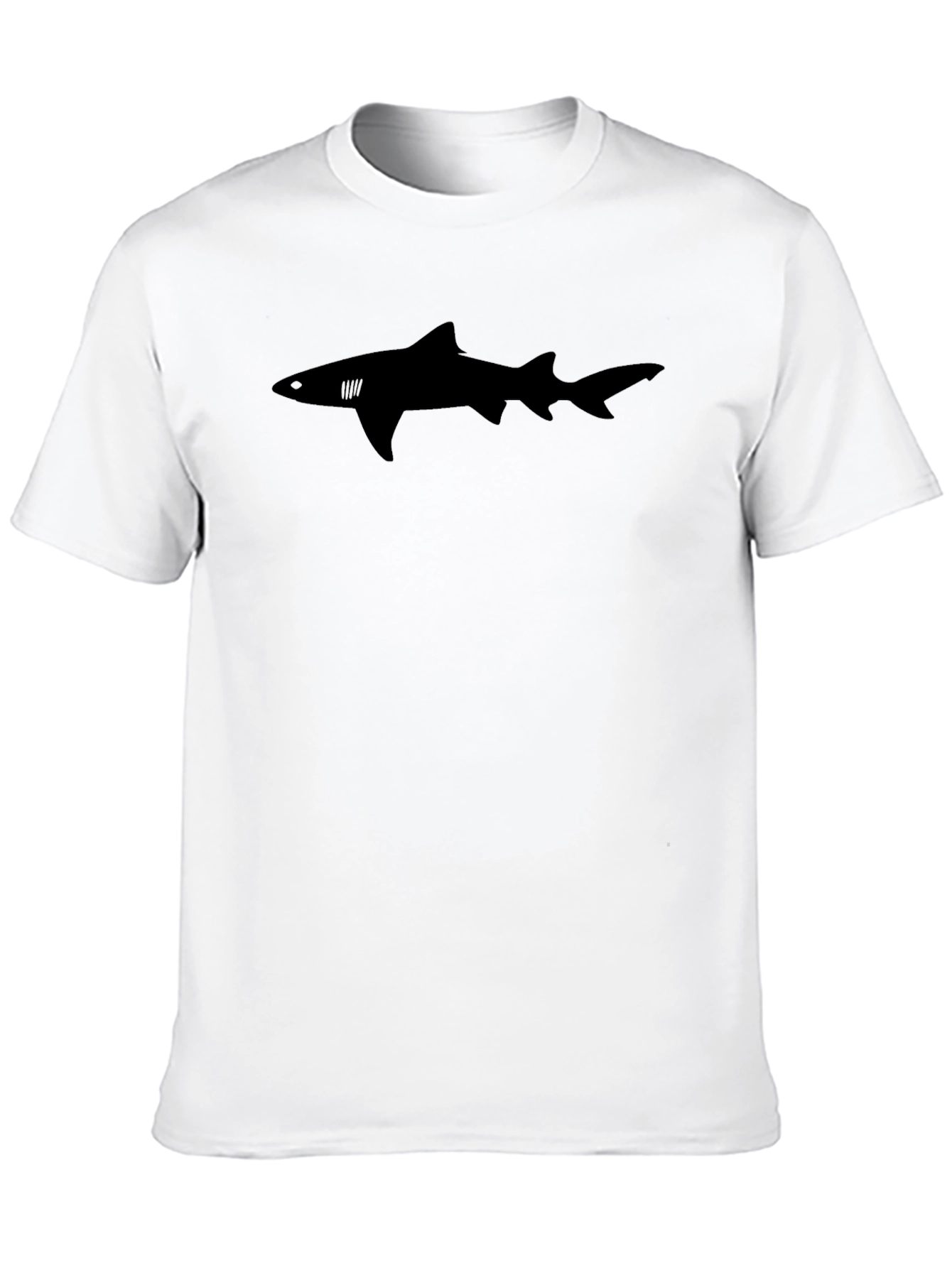 Black Black Shark Graphic Tee - Men's Casual Shirt view 10