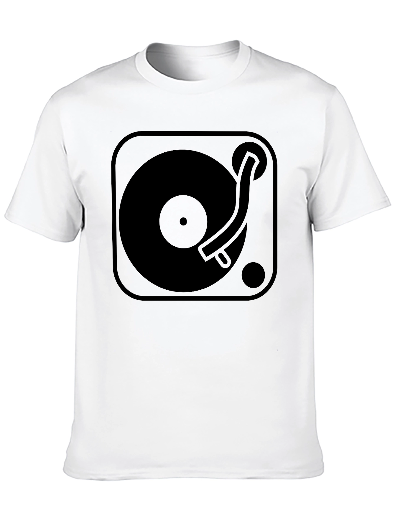 Black Turntable Graphic Tee - Vintage DJ T-Shirt view 10