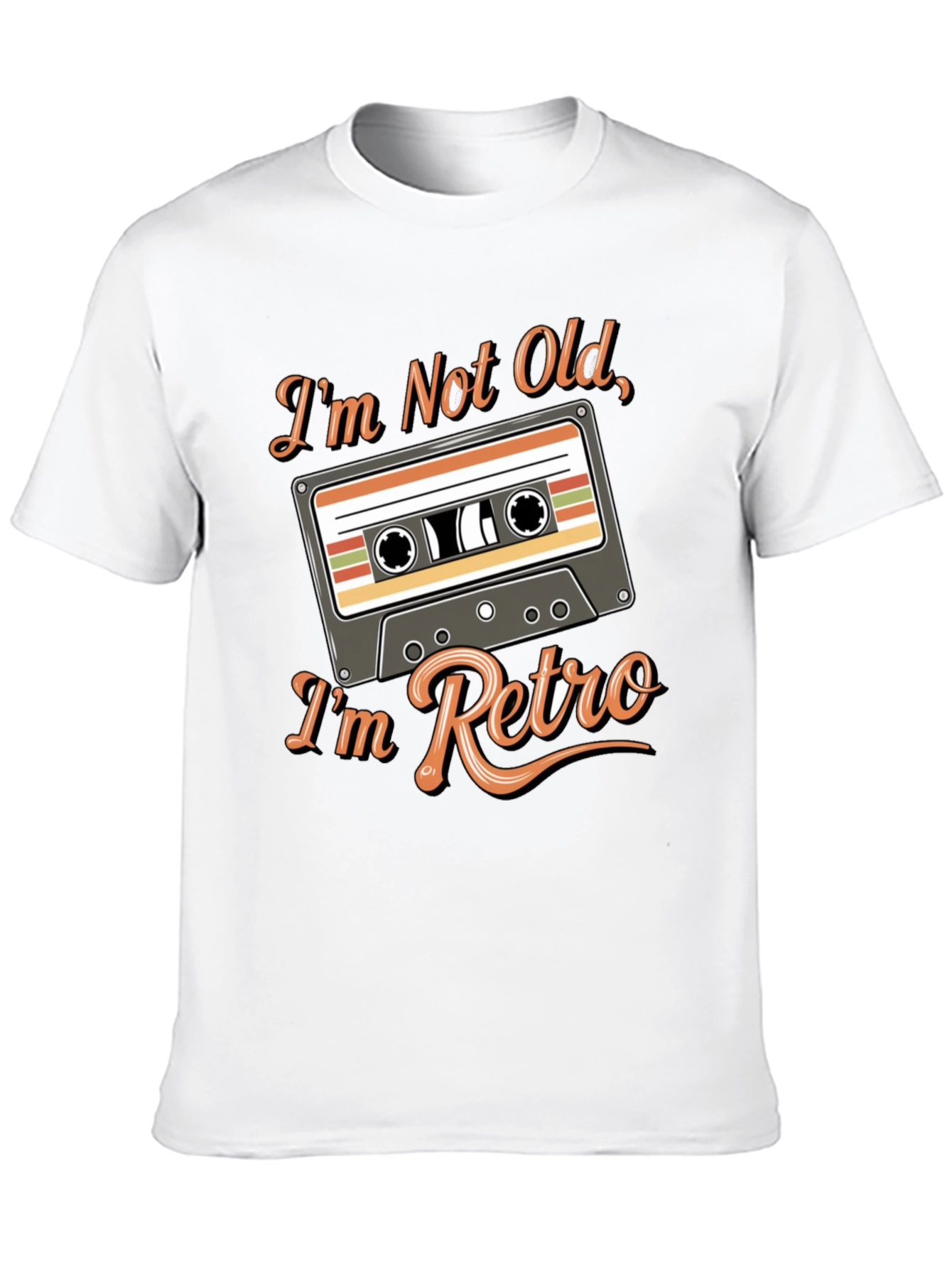 Black Retro Cassette Tape T-Shirt - I'm Not Old view 10