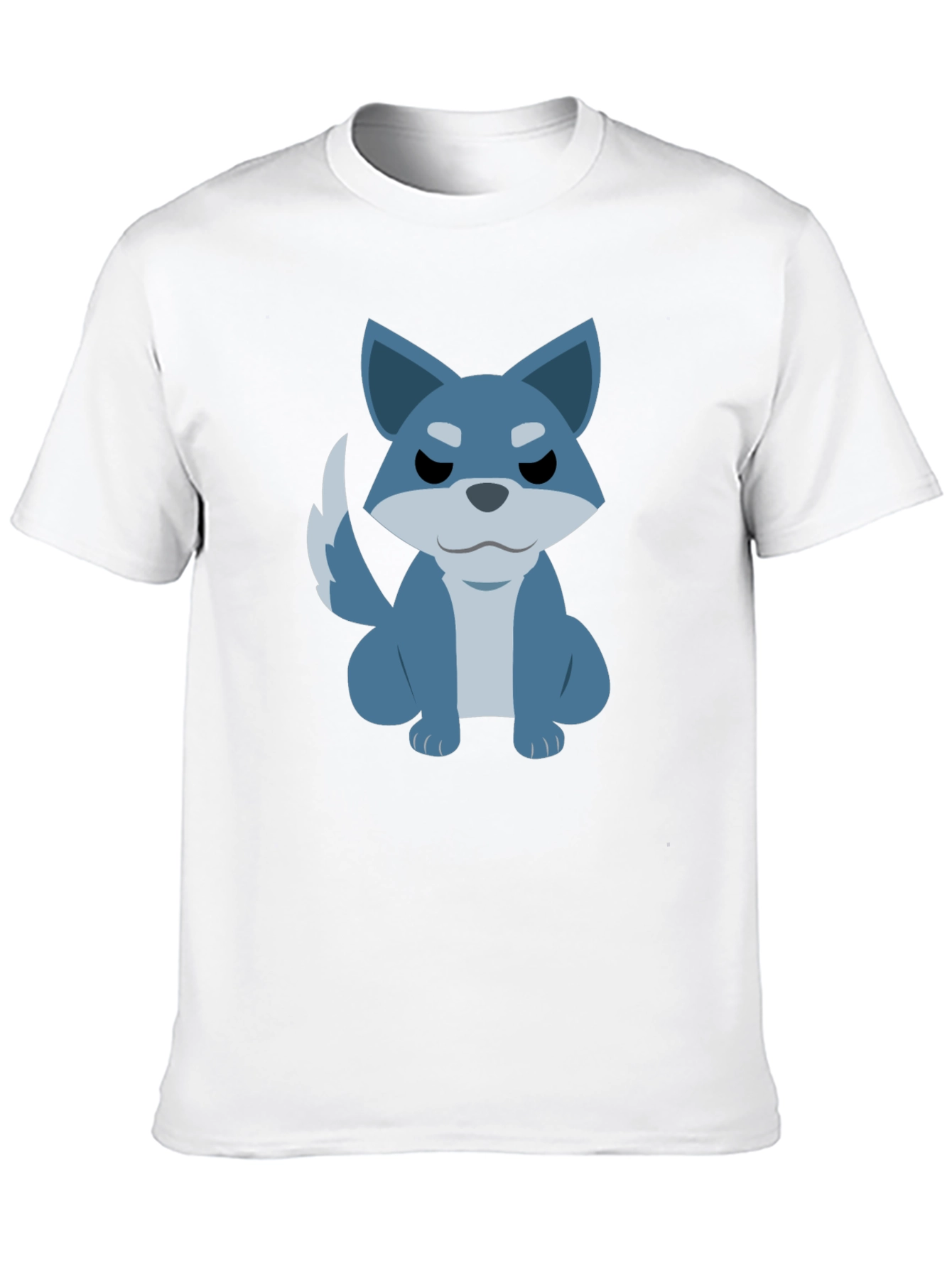 Black Cartoon Wolf Graphic Tee - Casual Black T-Shirt view 10