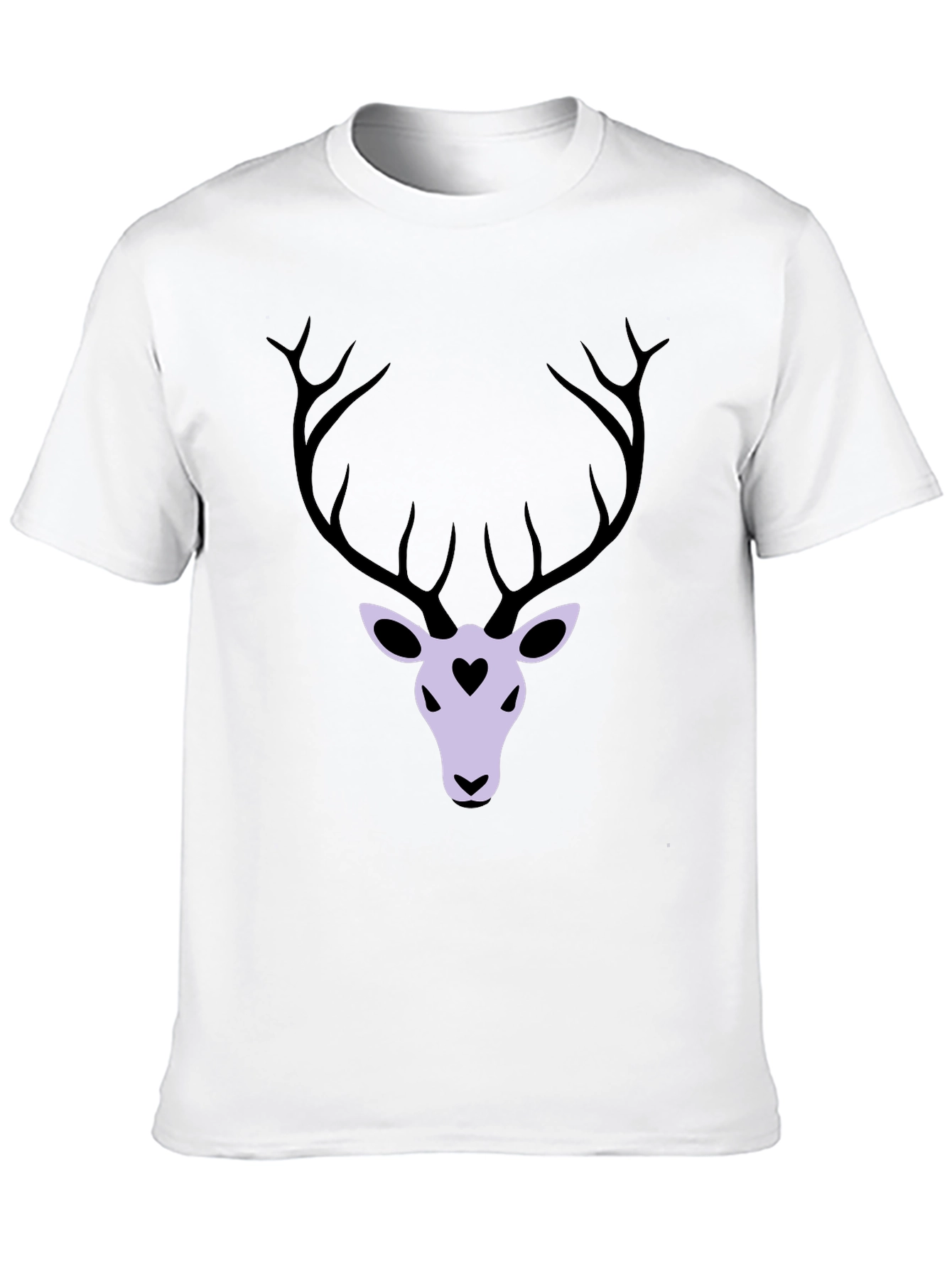 Black Deer Heart Graphic T-Shirt - Black view 10