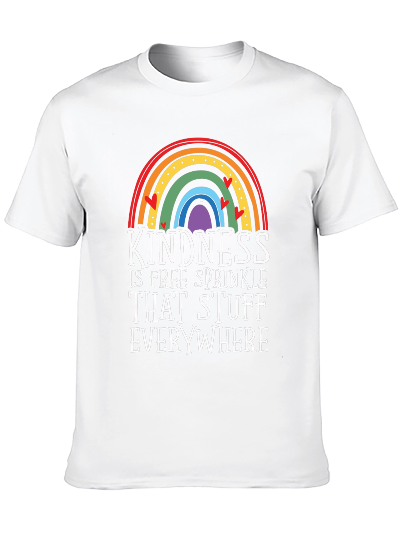 Black Kindness Rainbow Graphic Tee view 10