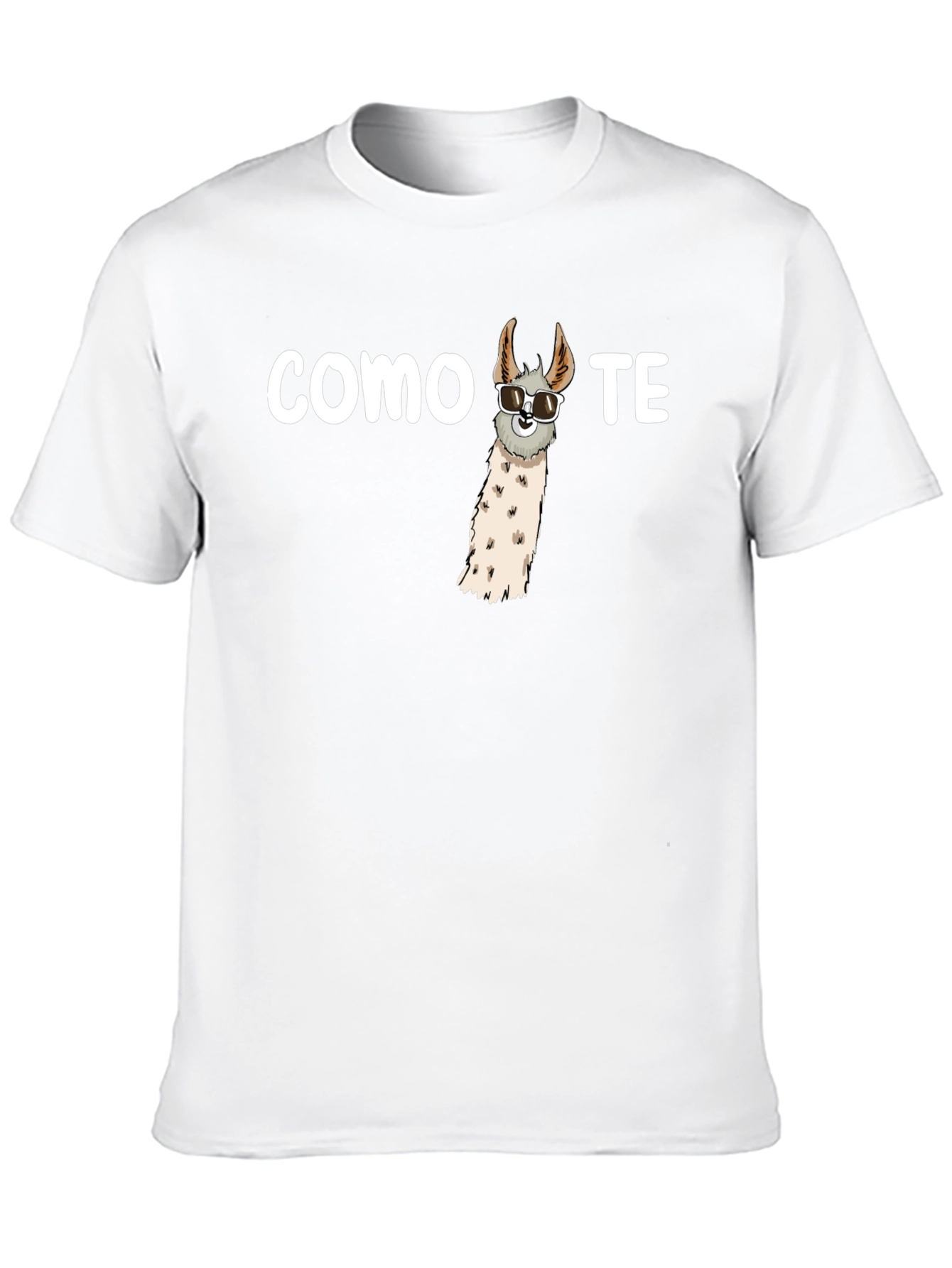 Black Cool Llama Tee - Como Te Llama Funny Graphic T-Shirt view 10