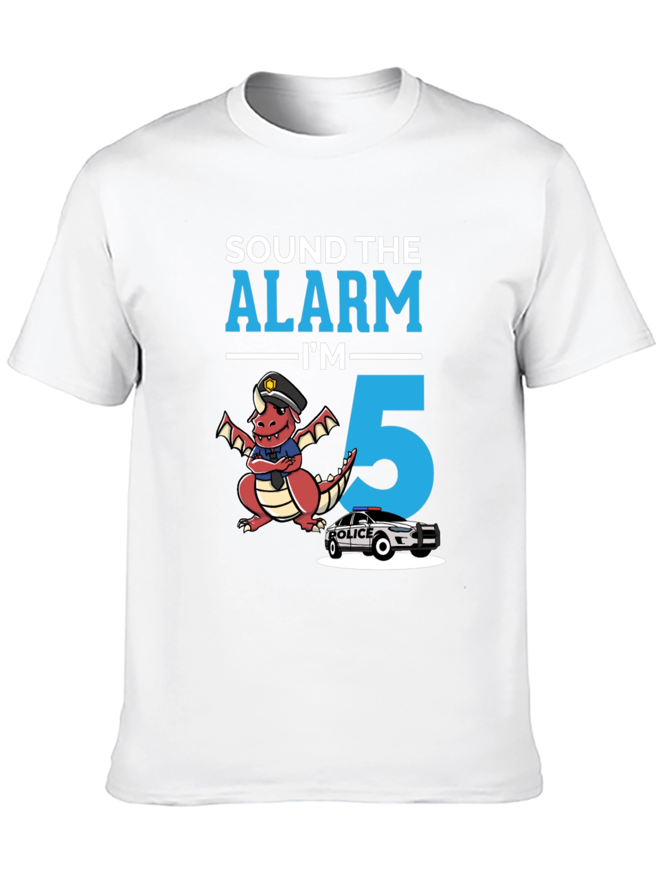 Black Sound the Alarm I'm 5 T-Shirt view 10