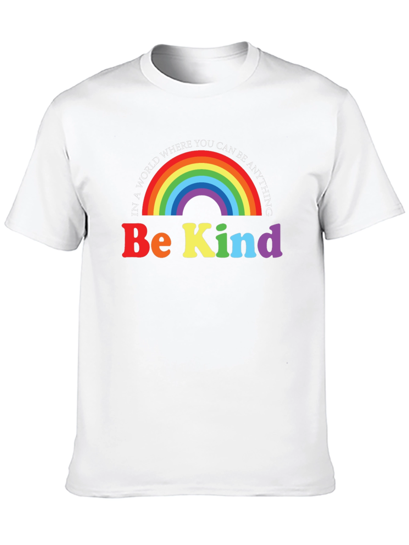 Black Be Kind Rainbow Graphic Tee view 10