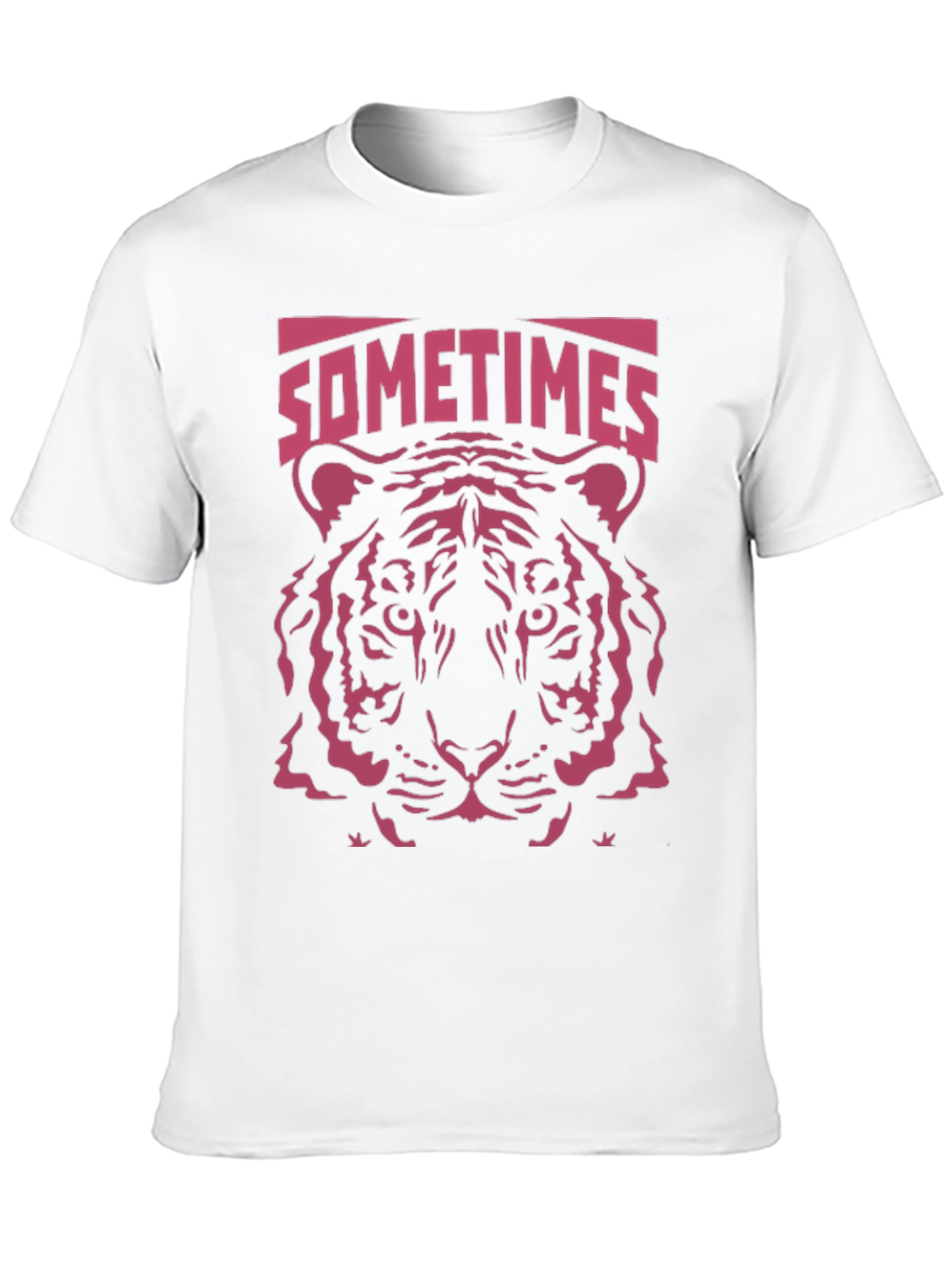 Black Sometimes Tiger Graphic T-Shirt - Cool Animal Tee view 10