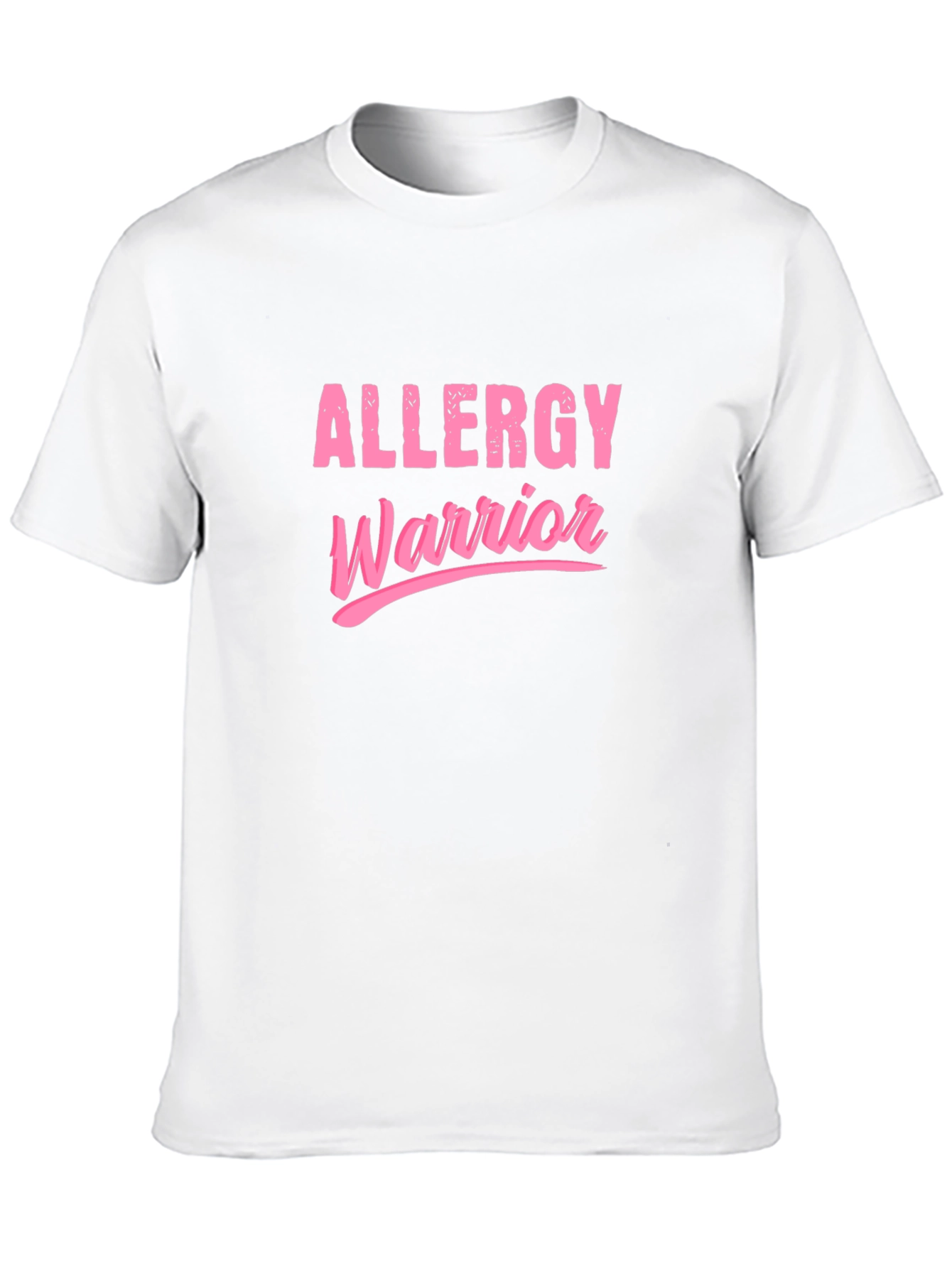 Black Allergy Warrior Pink Graphic T-Shirt view 10