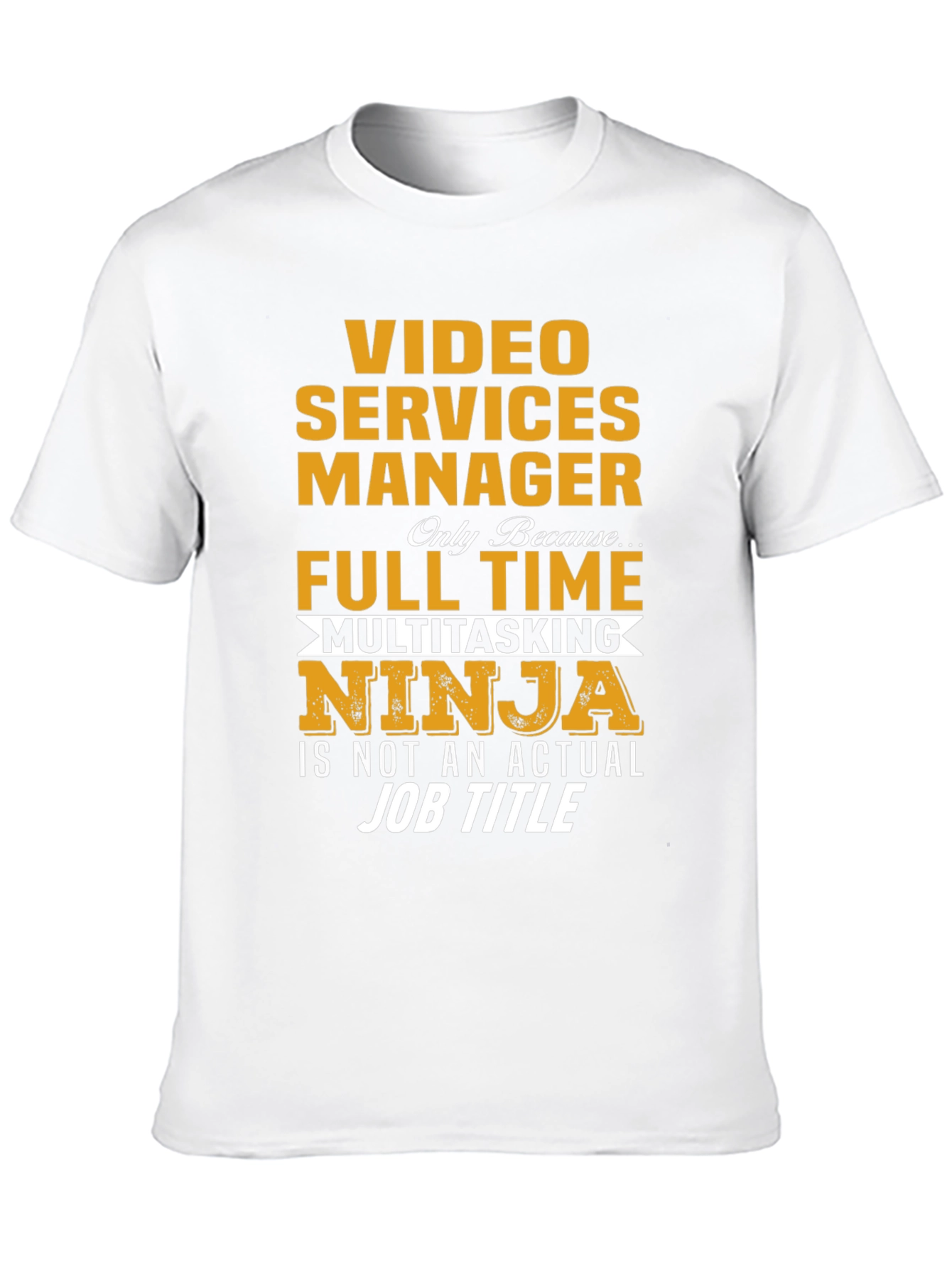 Black Video Services Manager Multitasking Ninja T-Shirt view 10