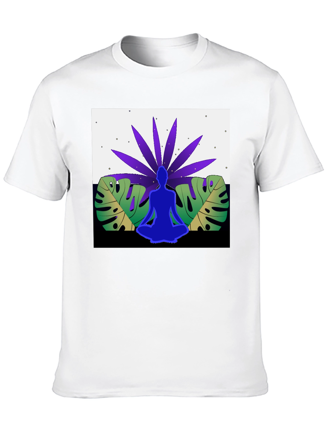 Black Yoga Meditation Nature Graphic Tee view 10