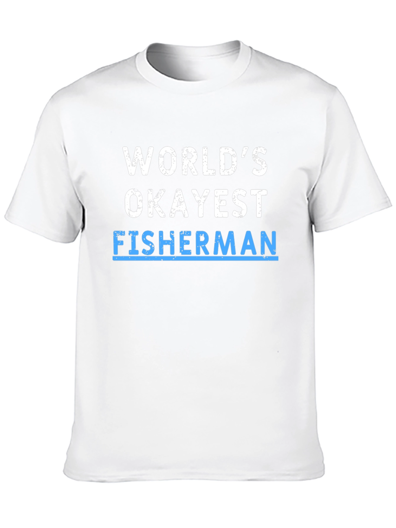 Black World's Okayest Fisherman T-Shirt - Humor Tee view 10