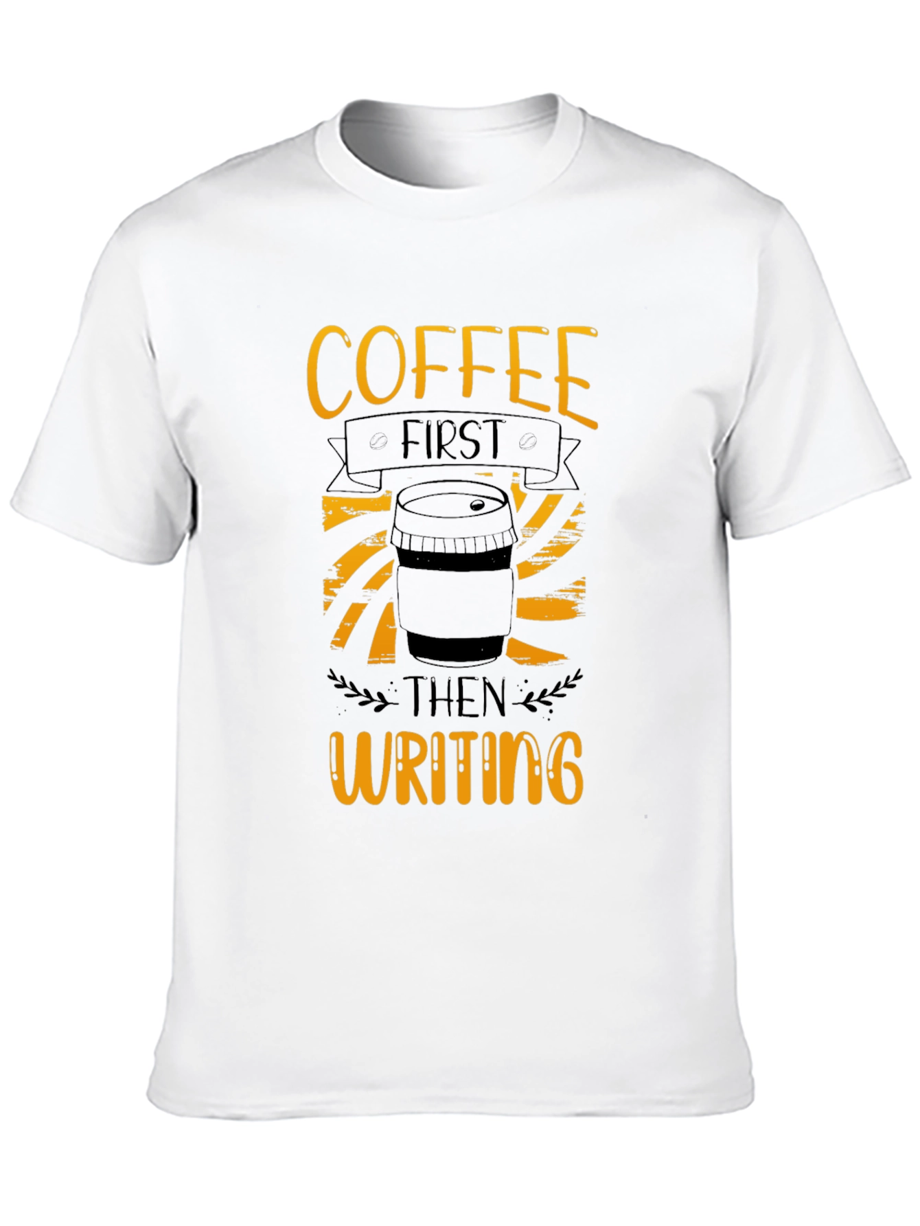 Black Coffee First Writing T-Shirt - Black view 10