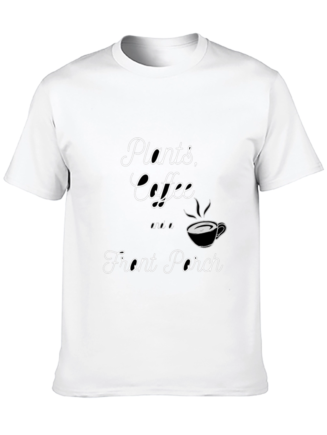 Black Plants Coffee Front Porch Graphic T-Shirt view 10