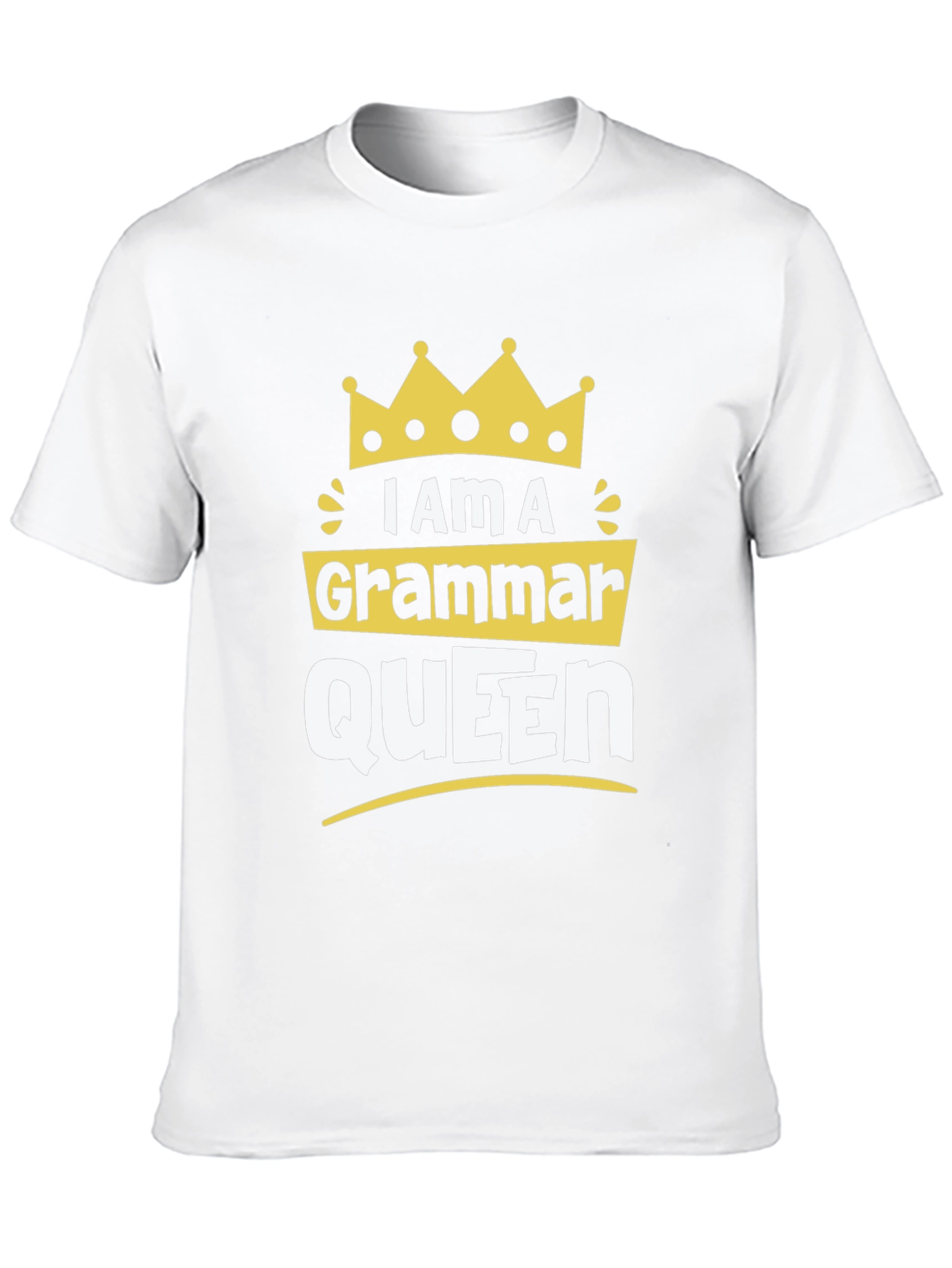 Black I Am A Grammar Queen Graphic T-Shirt view 10