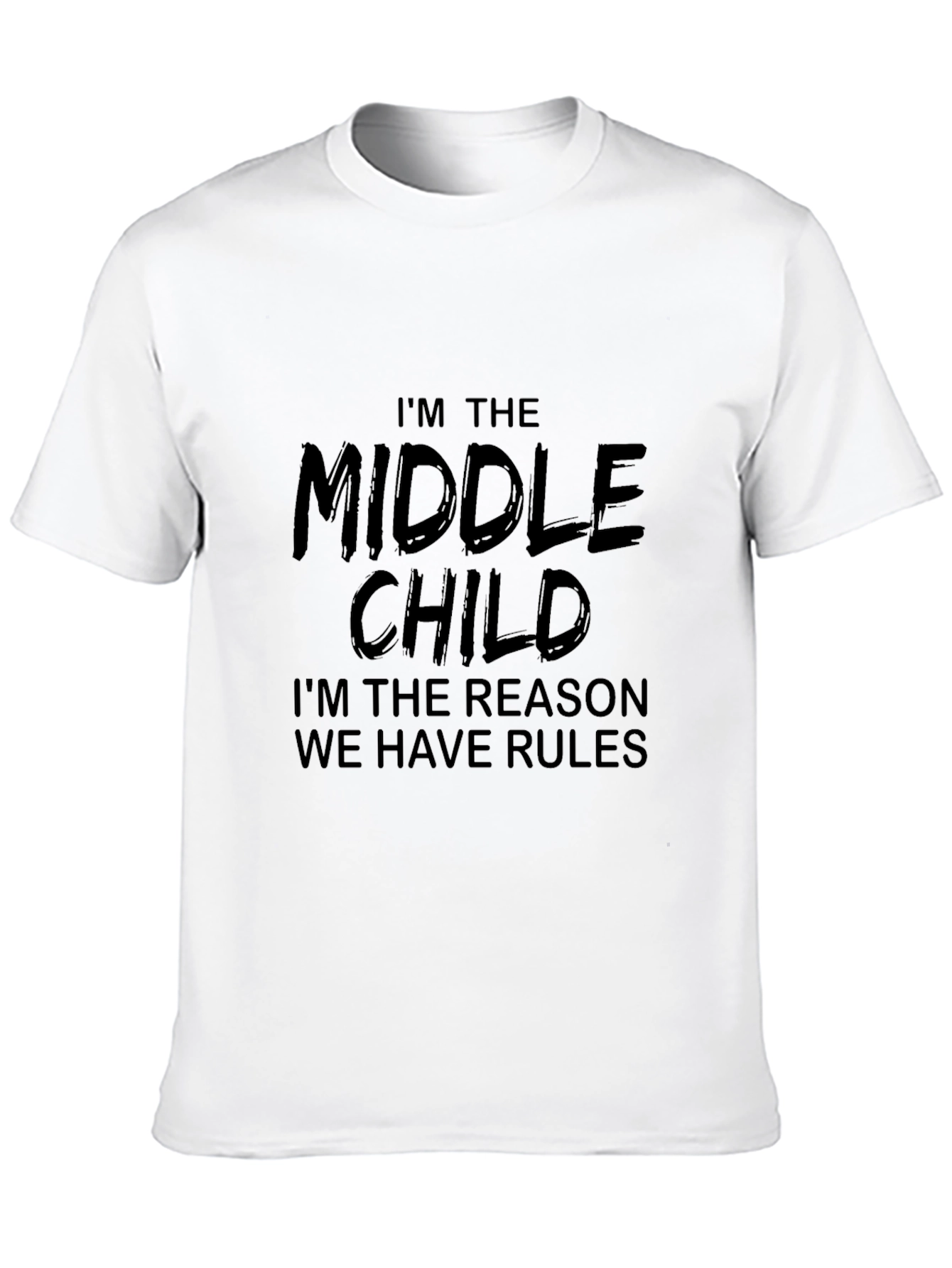 Black Middle Child T-Shirt - Reason for the Rules view 10