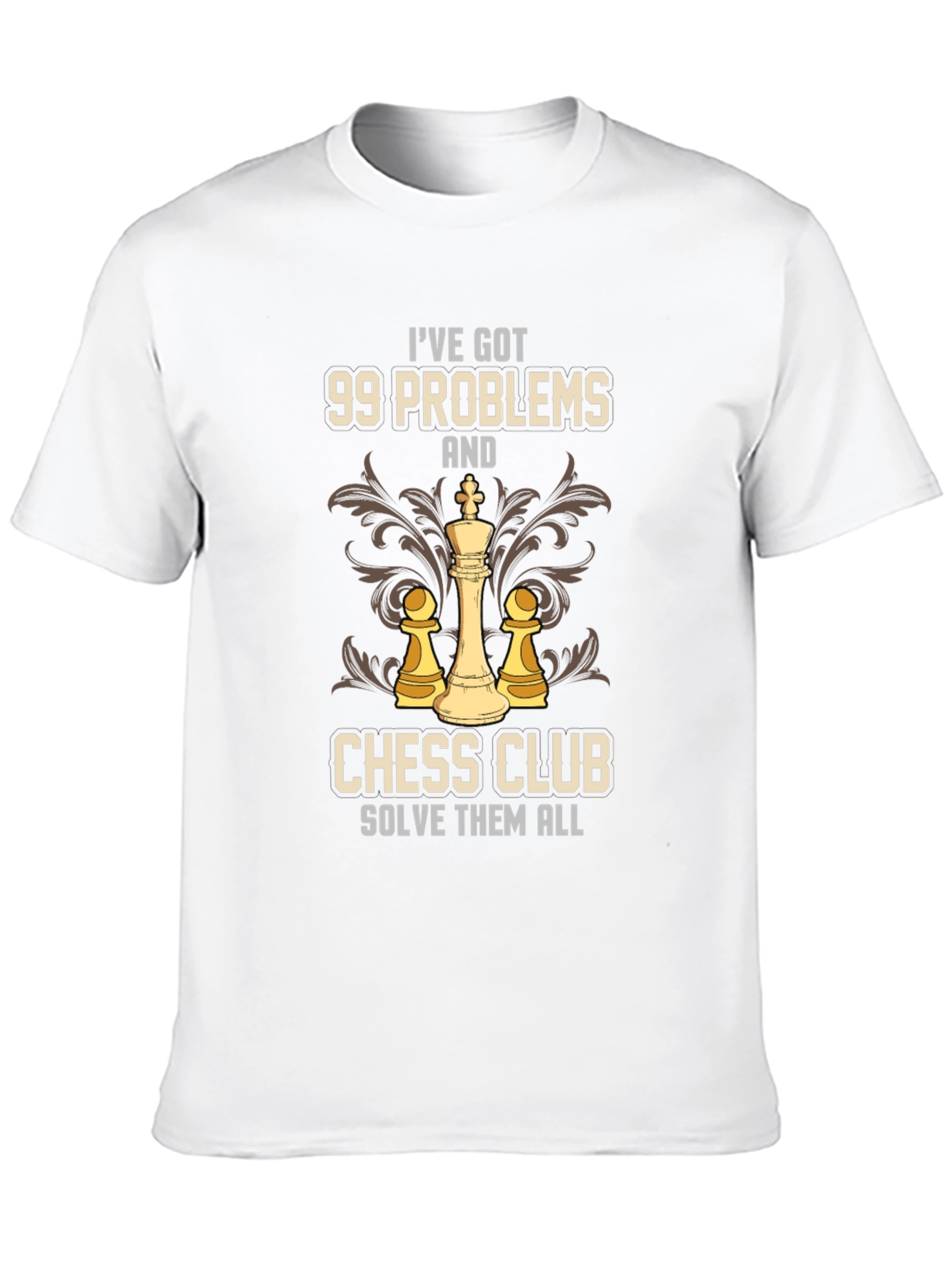 Black 99 Problems Chess Club Solve Them All T-Shirt view 10