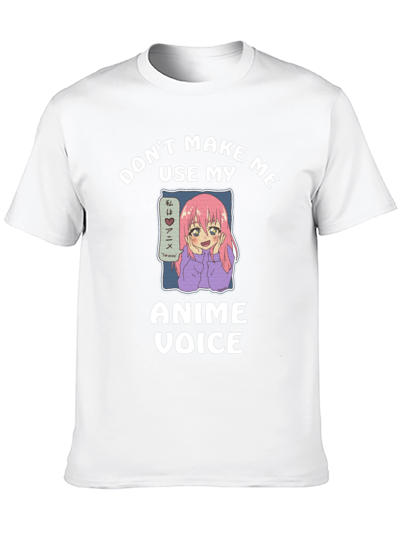 Black Anime Voice T-Shirt - Don't Make Me Use My Anime Voice view 10