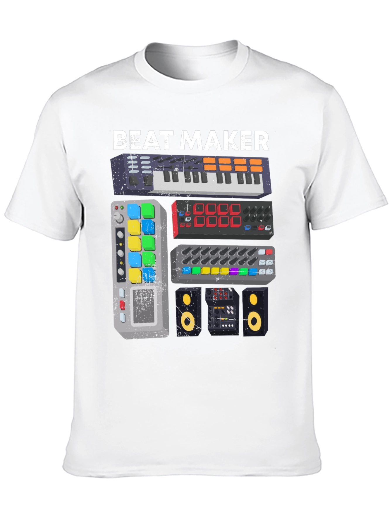 Black Beat Maker Graphic Tee - Music Producer Shirt view 10