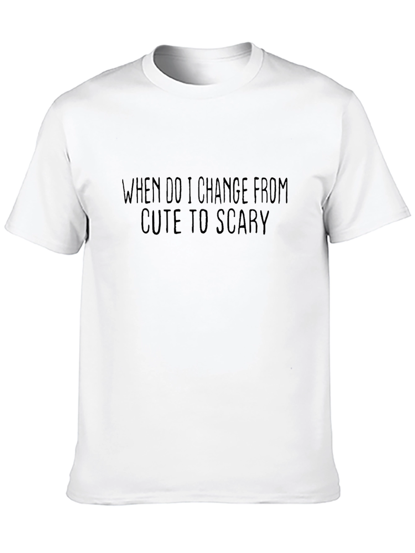 Black Cute to Scary Graphic Tee - Black Cotton T-Shirt view 10