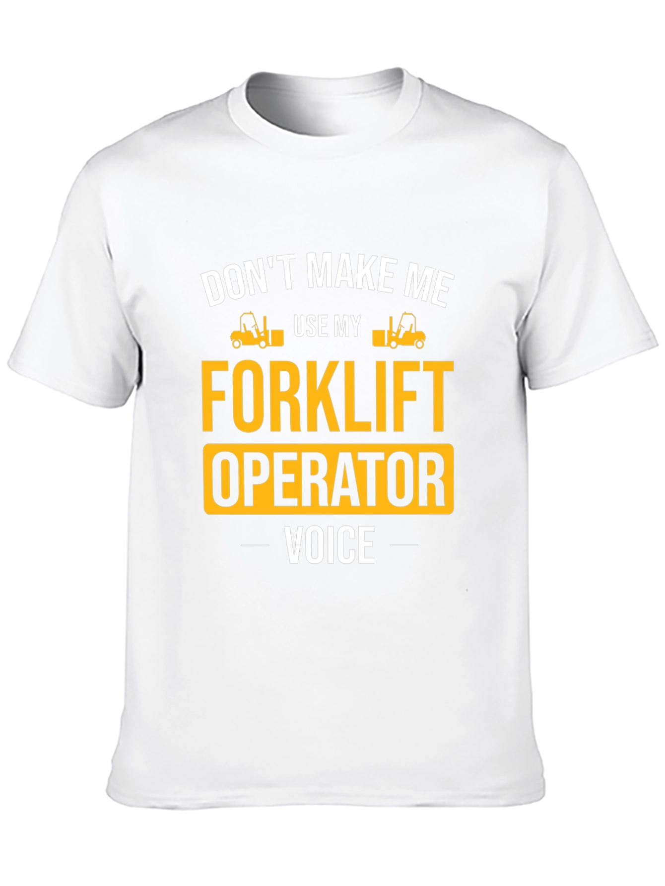 Black Forklift Operator Voice T-Shirt view 10