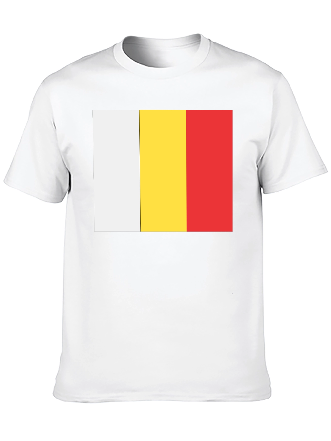 Black White, Yellow, and Red Striped T-Shirt view 10
