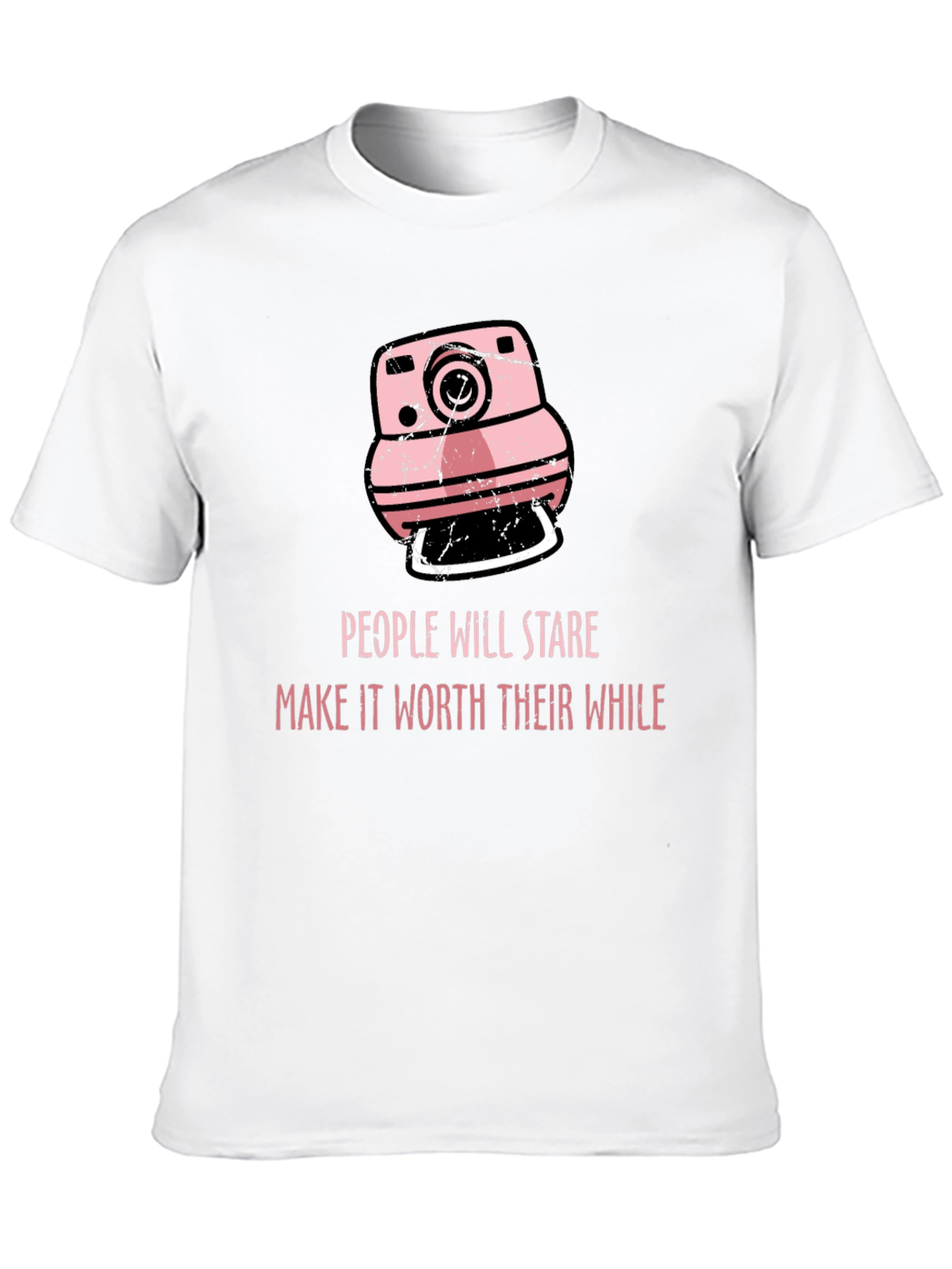 Black Retro Camera Graphic T-Shirt - "Make it Worth Their While" view 10