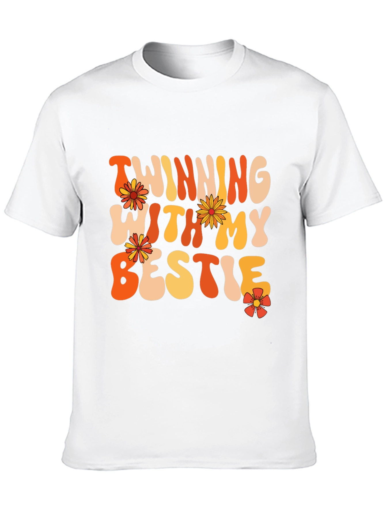 Black Twinning With My Bestie Black Graphic Tee view 10