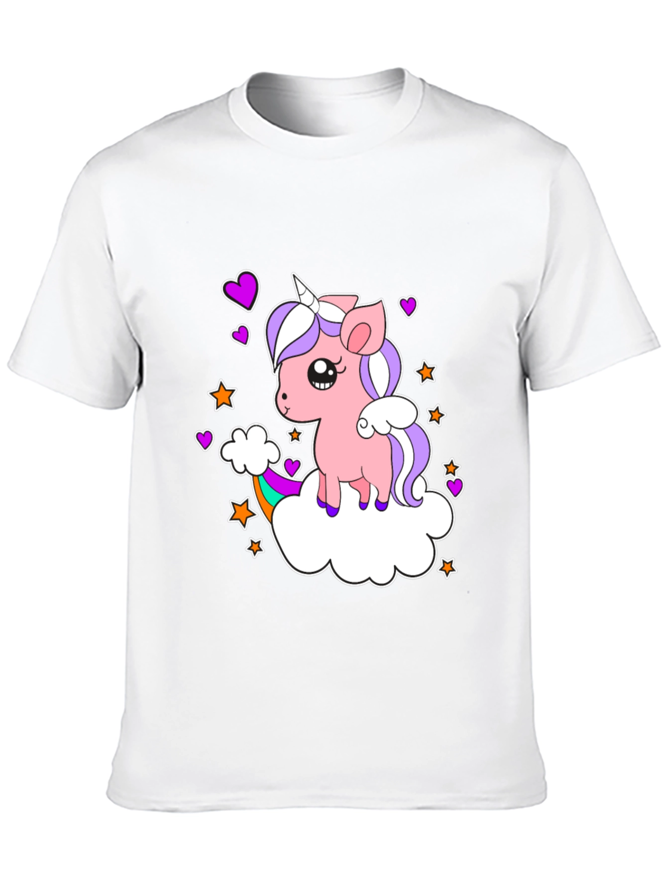 Black Cute Unicorn T-Shirt: Whimsical Rainbow Design view 10
