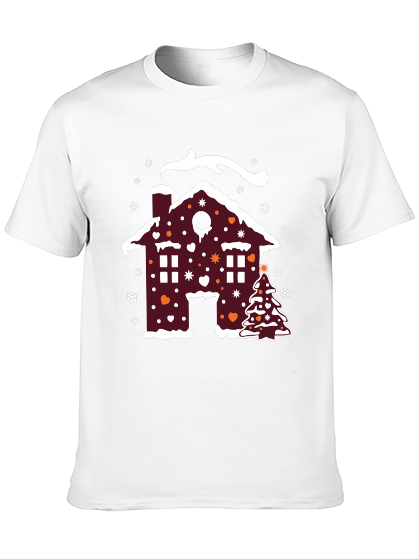 Festive Holiday Gingerbread House Christmas T-Shirt - 10