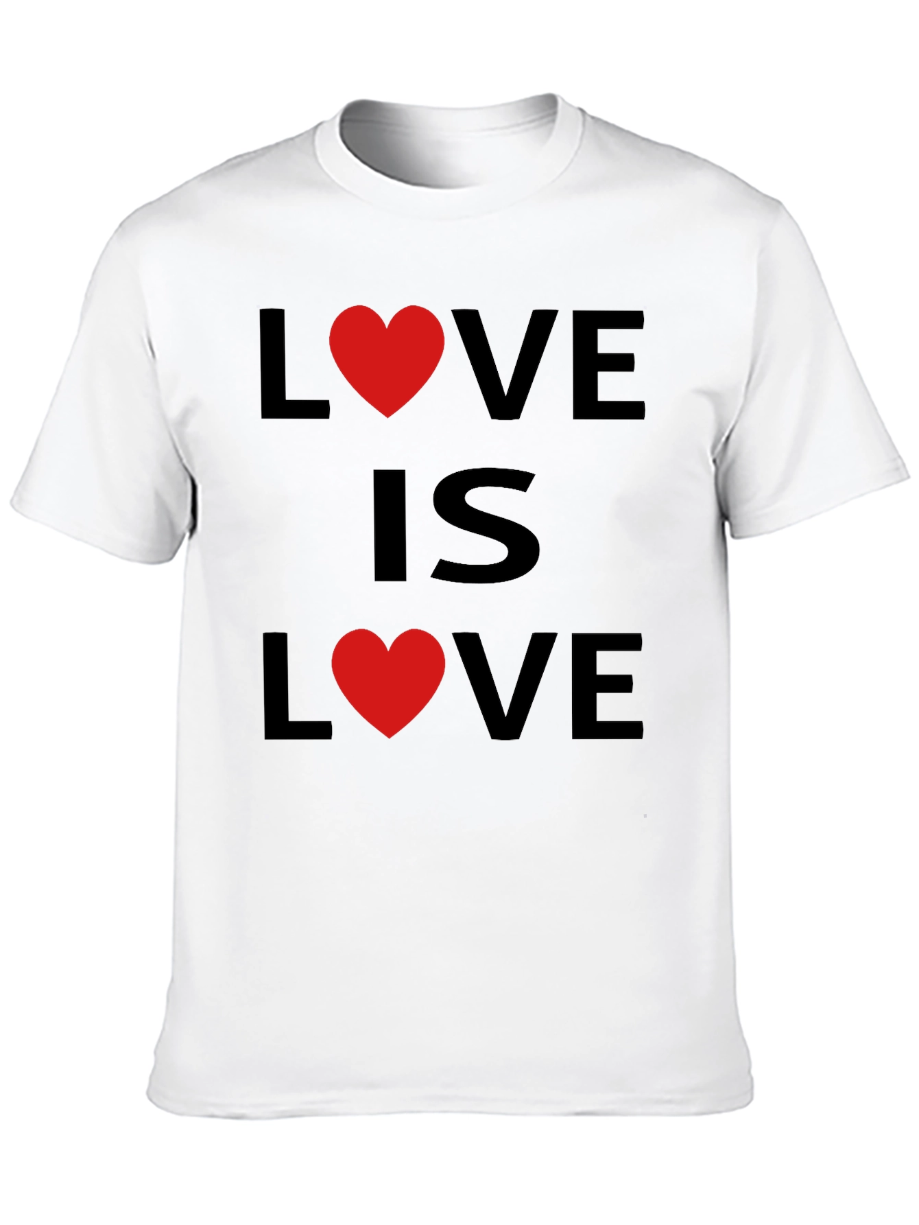 Black Love Is Love T-Shirt - Black view 10
