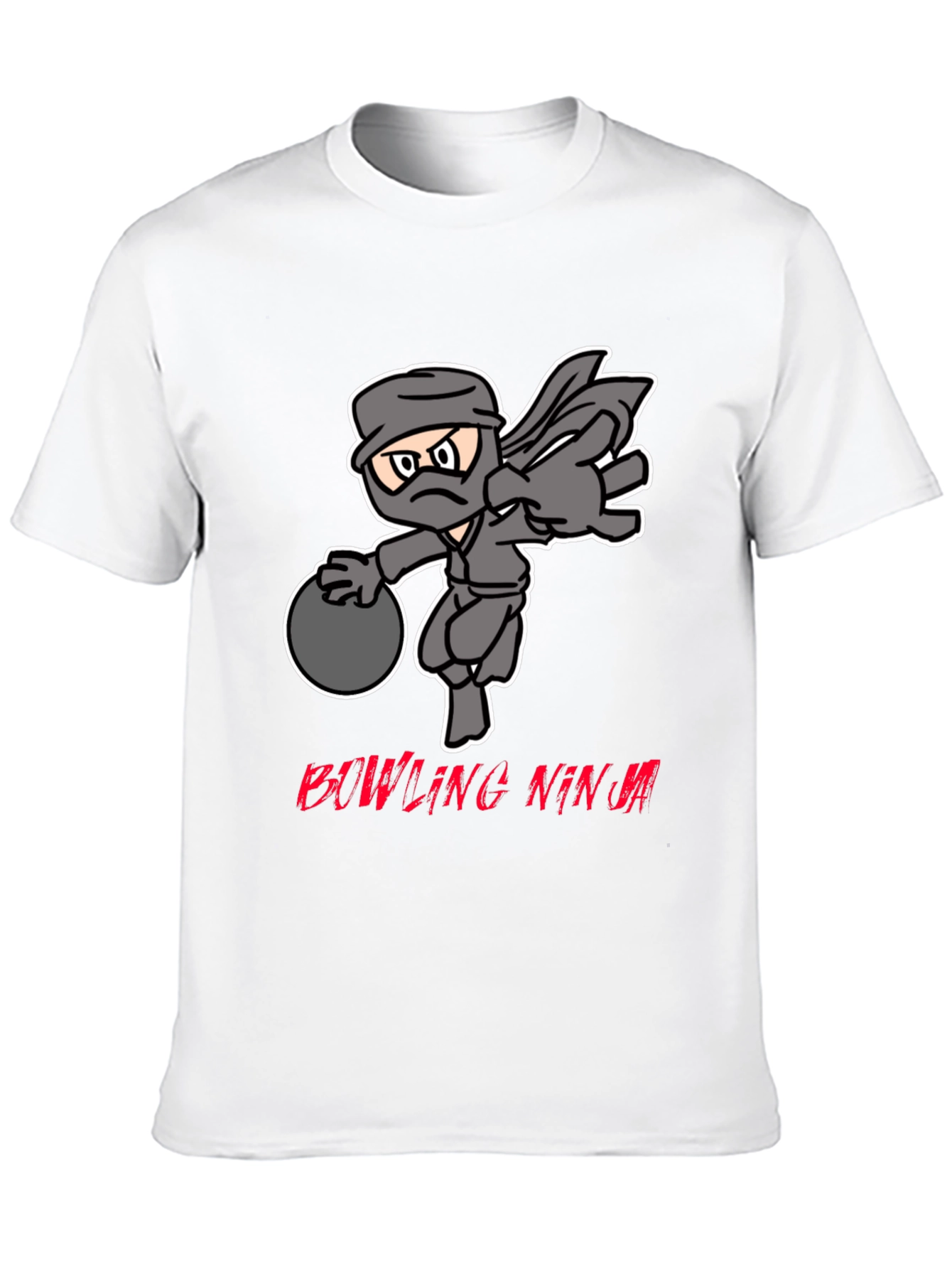 Black Bowling Ninja Graphic Tee - Strike with Stealth! view 10