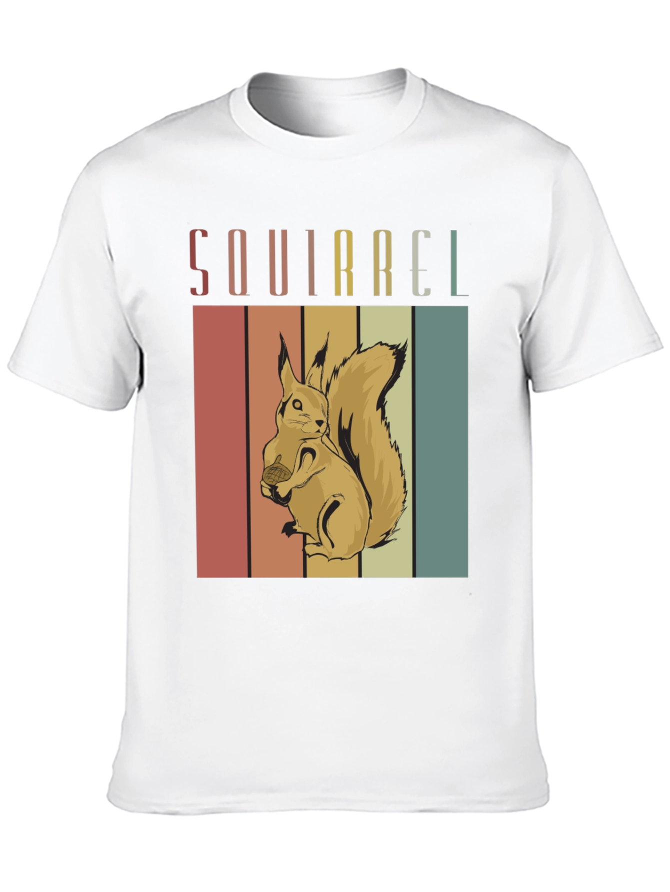 Black Retro Squirrel Graphic T-Shirt - Vintage Style view 10