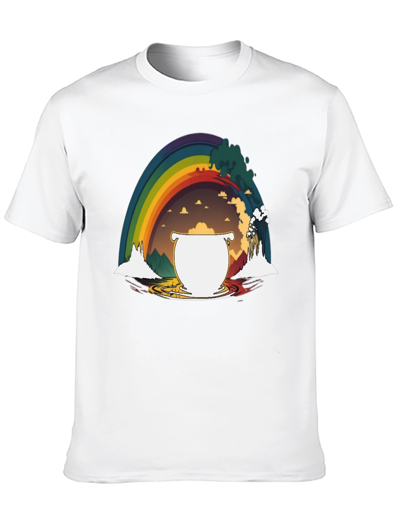 Black Rainbow's End Graphic T-Shirt view 10